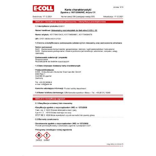 Nitro-Univ.Verdünnung 1L Dose E-COLL EE