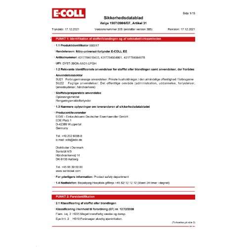 Nitro-Univ.Verdünnung 1L Dose E-COLL EE