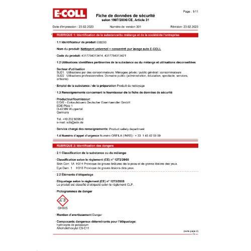 E-COLL Universalrein. u. Auto Waschkonz. 10kg