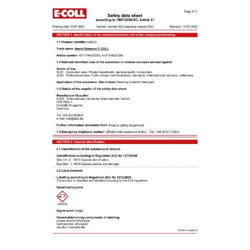 E-COLL Insektenentferner 5L Kanister