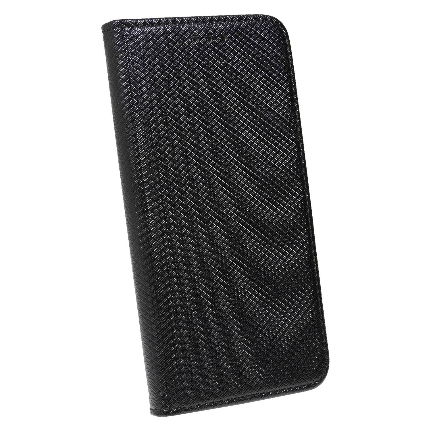 Buch Tasche "Smart" für iPhone 13 Handy Hülle Etui Brieftasche Schutzhülle mit Standfunktion, Kartenfach Schwarz