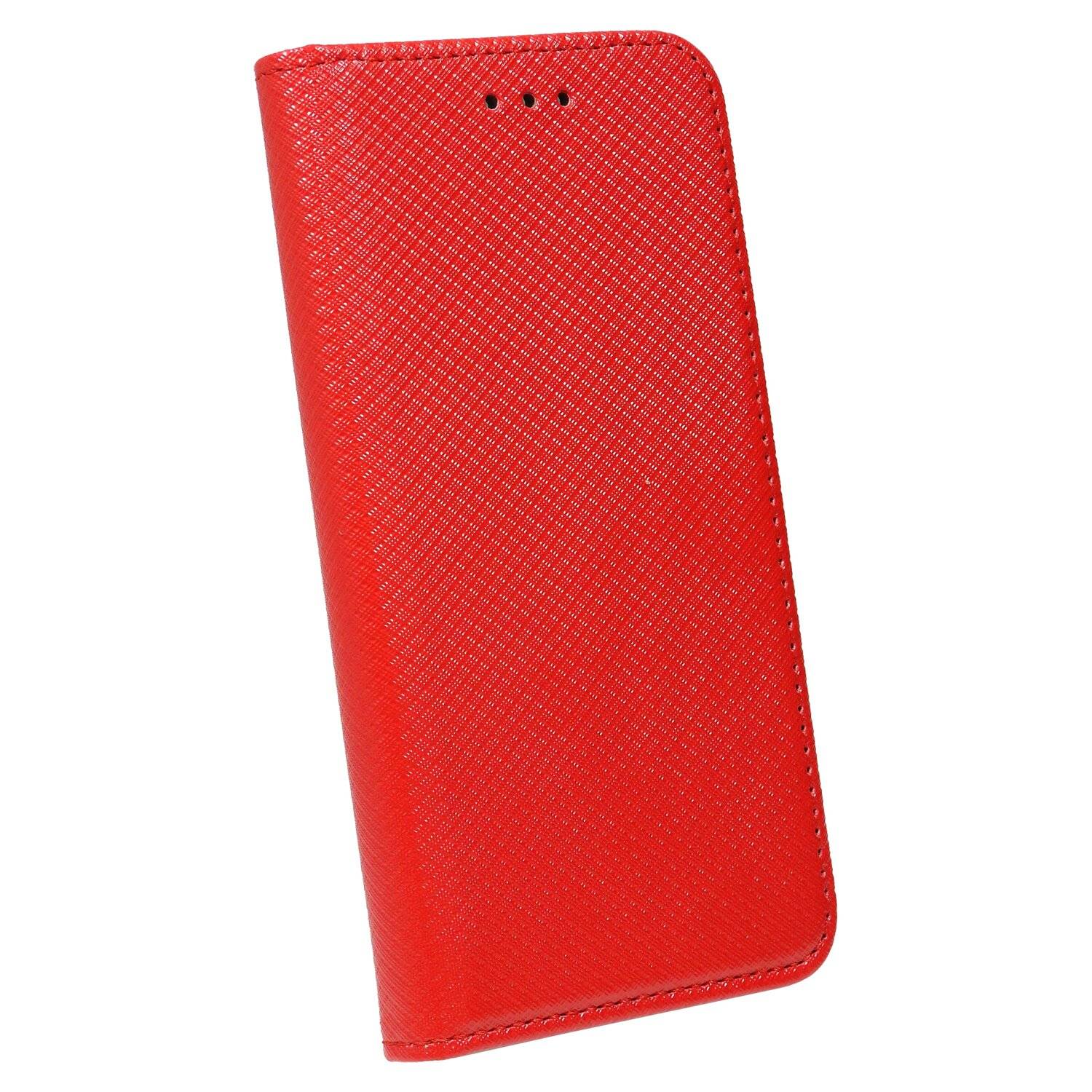 Buch Tasche "Smart" für iPhone 13 Handy Hülle Etui Brieftasche Schutzhülle mit Standfunktion, Kartenfach Rot