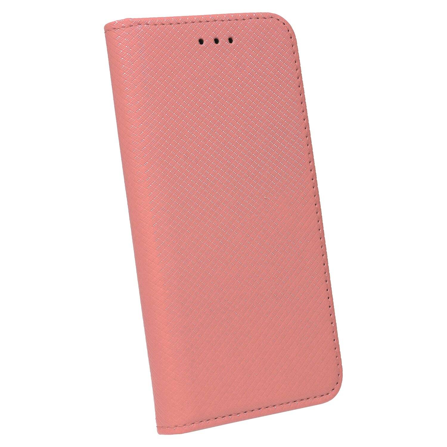 Buch Tasche "Smart" für iPhone 13 Mini Handy Hülle Etui Brieftasche Schutzhülle mit Standfunktion, Kartenfach Rosa