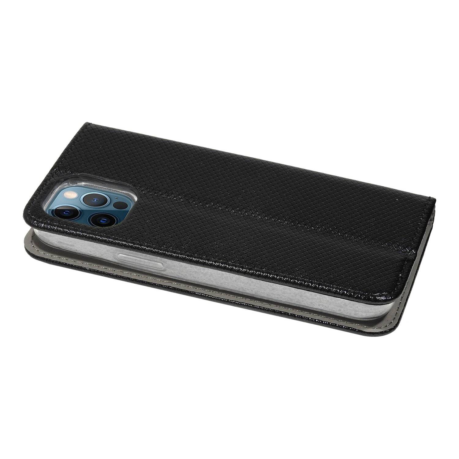 Buch Tasche "Smart" für iPhone 13 Pro Max Handy Hülle Etui Brieftasche Schutzhülle mit Standfunktion, Kartenfach Schwarz