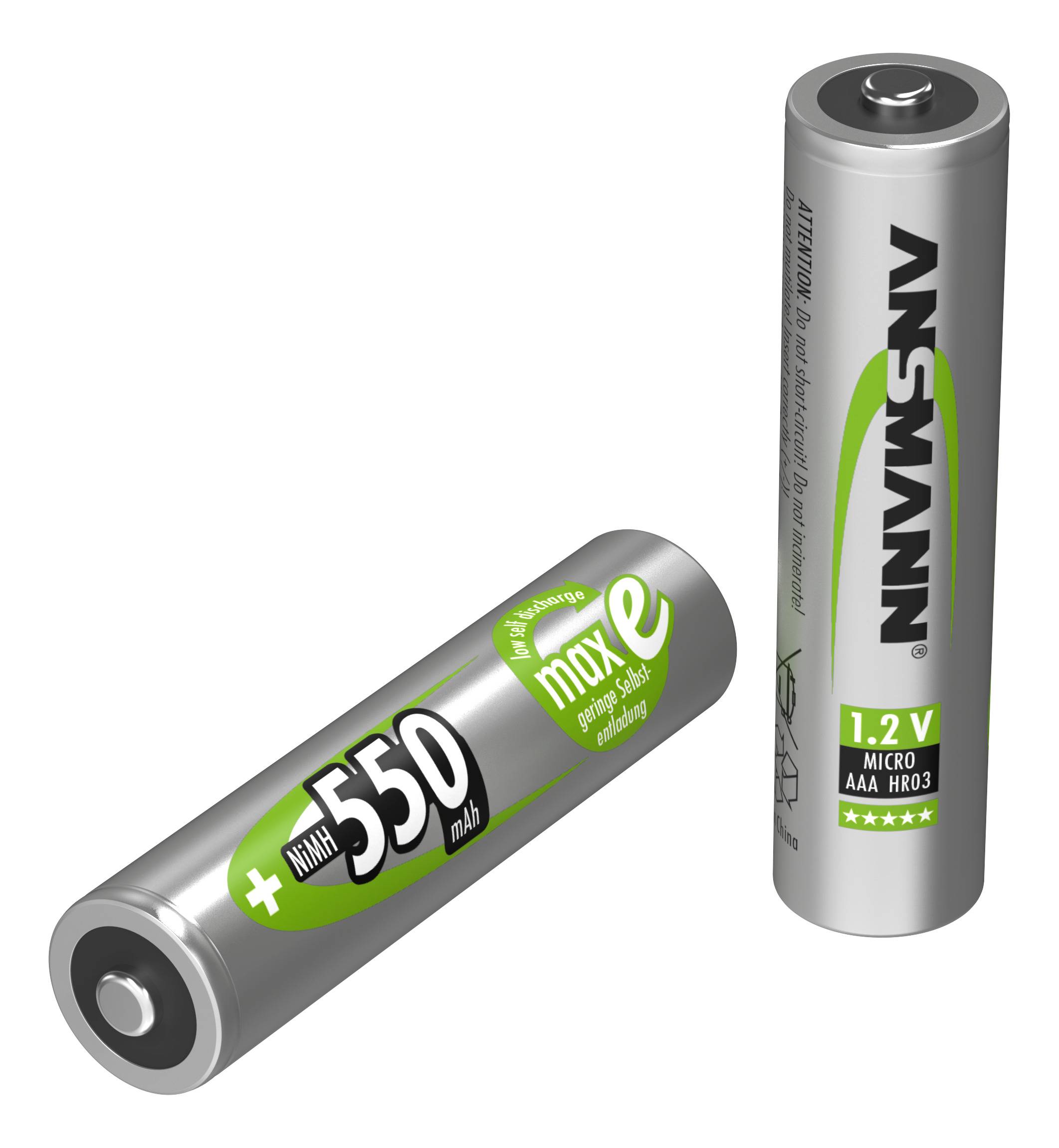 Ansmann NiMH-Akku Micro 550mAh maxE 1er Pack