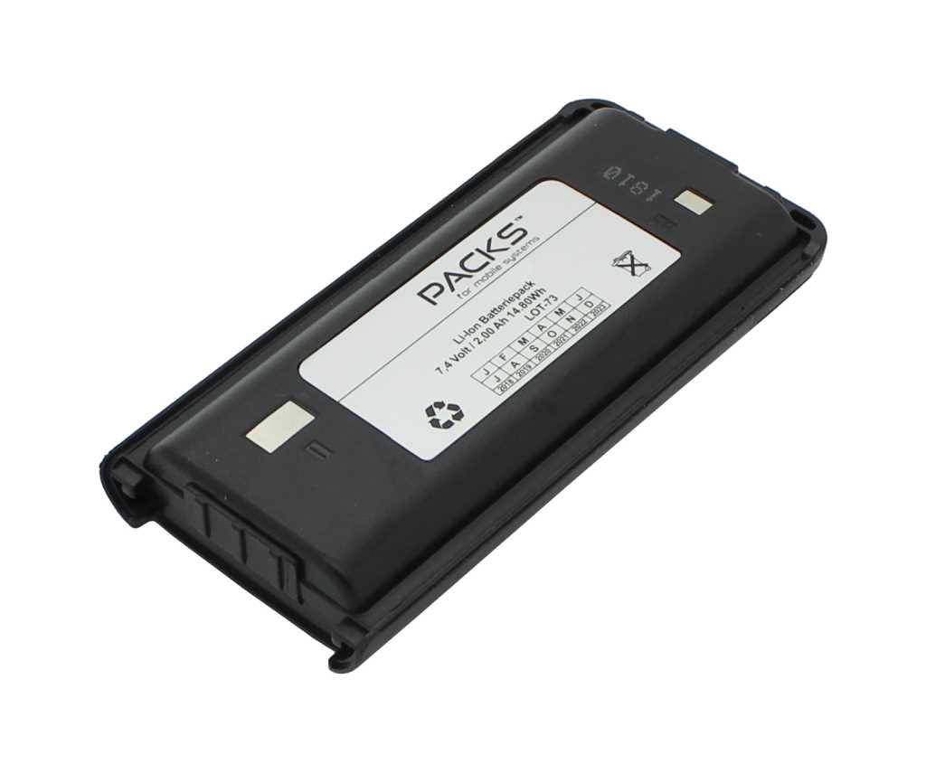 Funkakku Li-Ion 7,4V 2000mAh ersetzt KENWOOD KNB-45L, KNB45L