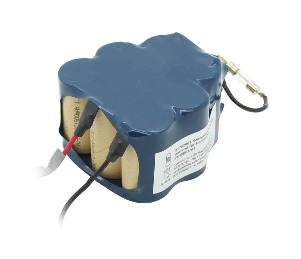 Reinigungsgeräteakku NiMH 9,6V 1,5Ah passend für Siemens VXAS020V09, VK40B01/03