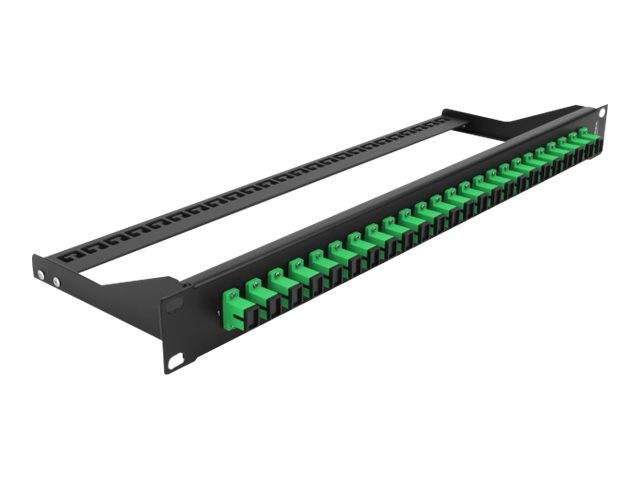 Delock - Patch Panel - Rack montierbar - SC SM X 24 - Schwarz, grün - 1U - 48.3 cm (19")