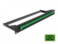 Delock - Patch Panel - Rack montierbar - SC SM X 24 - Schwarz, grün - 1U - 48.3 cm (19")