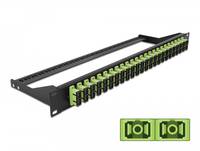 Delock - Patch Panel - Rack montierbar - SC Duplex MM X 24 - Schwarz, hellgrün - 1U - 48.3 cm (19")