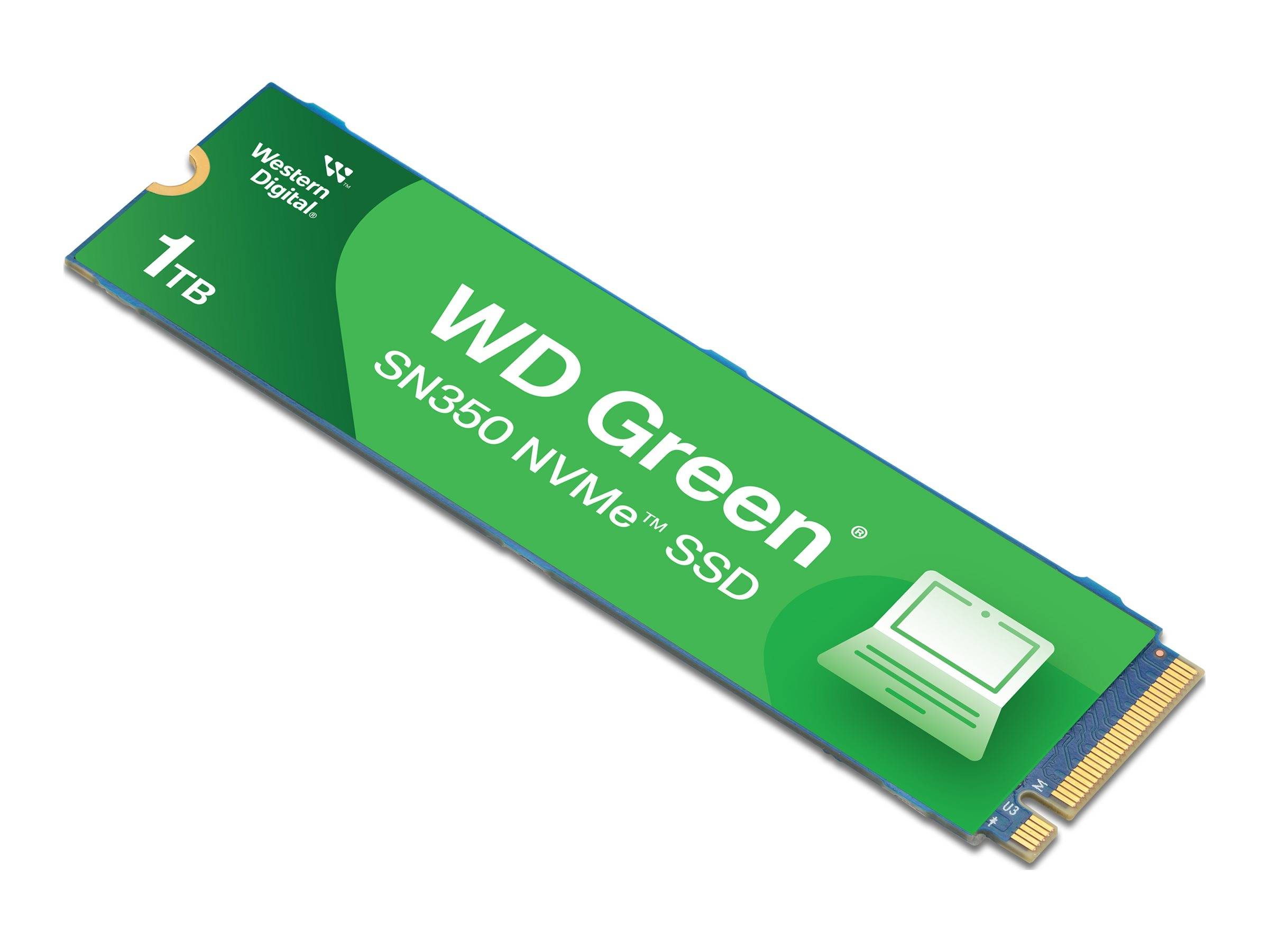 WD Green SN350 NVMe SSD WDS100T3G0C - SSD - 1 TB - intern - M.2 2280 - PCIe 3.0 x4 (NVMe)