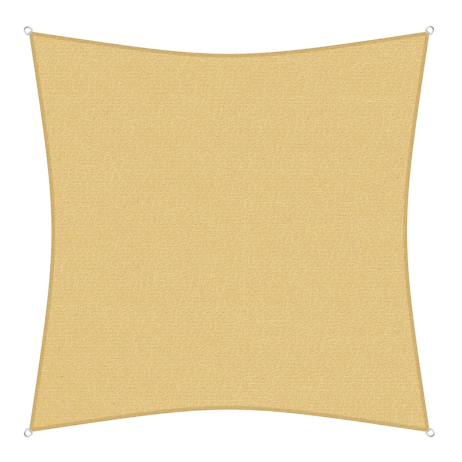 sunprotect 83492 Professional Sonnensegel, 4 x 4 m, Quadrat, wind- & wasserdurchlässig, beige