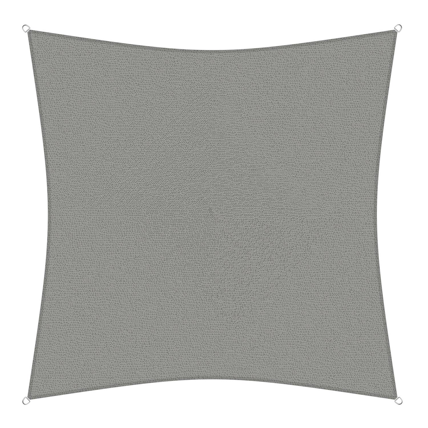 sunprotect 83225 Professional Sonnensegel, 3 x 3 m, Quadrat, wind- & wasserdurchlässig, grausilber