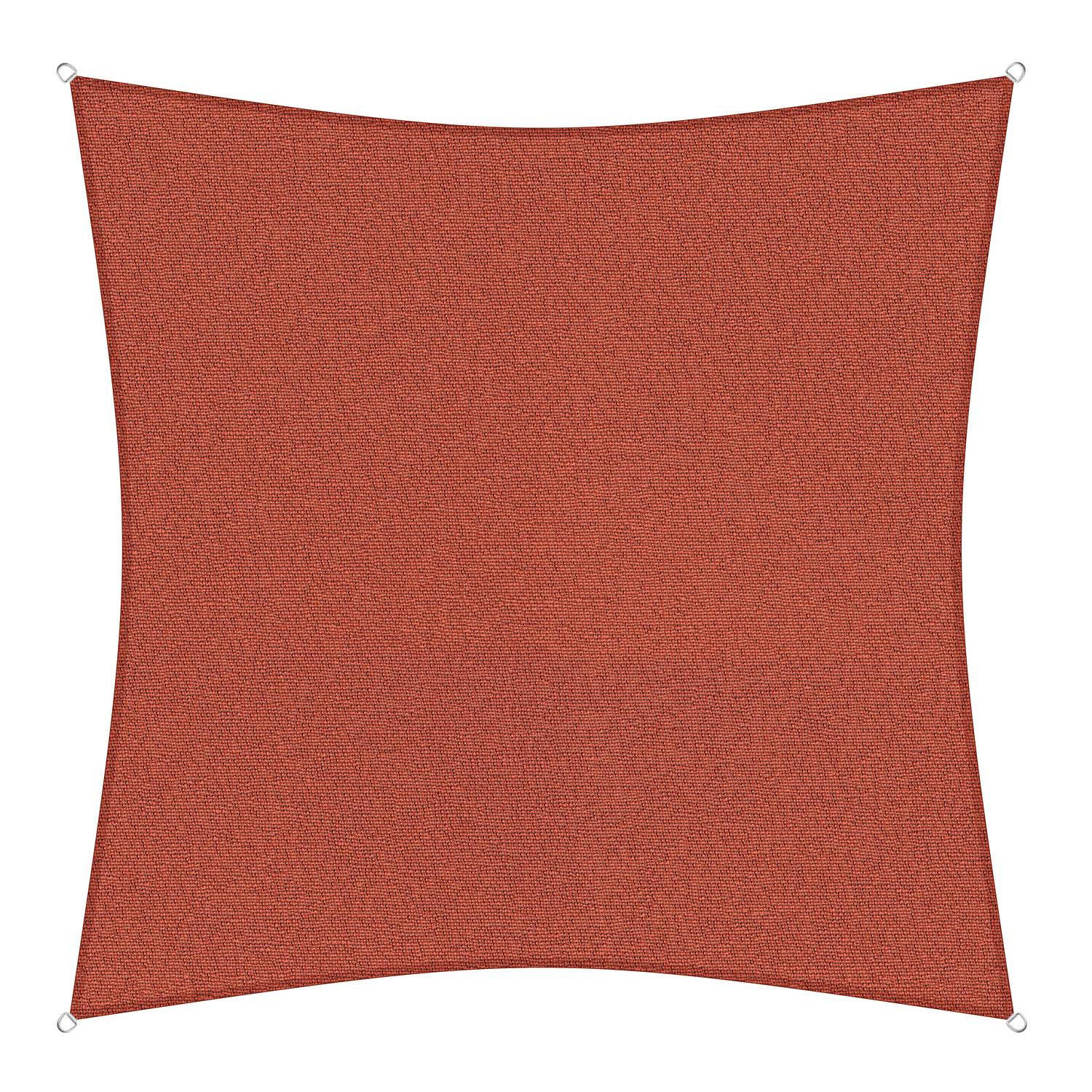sunprotect 83213 Professional Sonnensegel, 3 x 3 m, Quadrat, wind- & wasserdurchlässig, rot