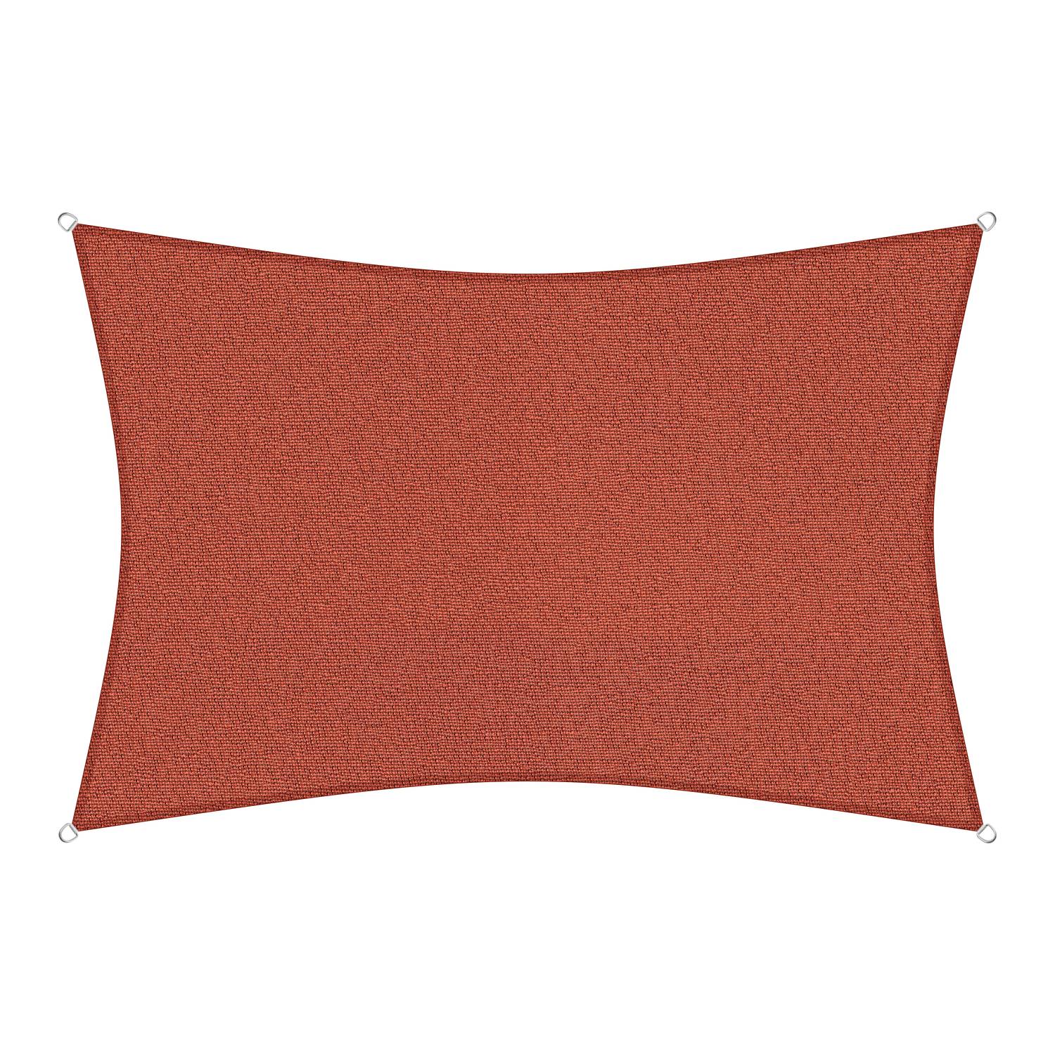 sunprotect 83229 Professional Sonnensegel, 3,5 x 4,5 m, Rechteck, wind- & wasserdurchlässig, rot