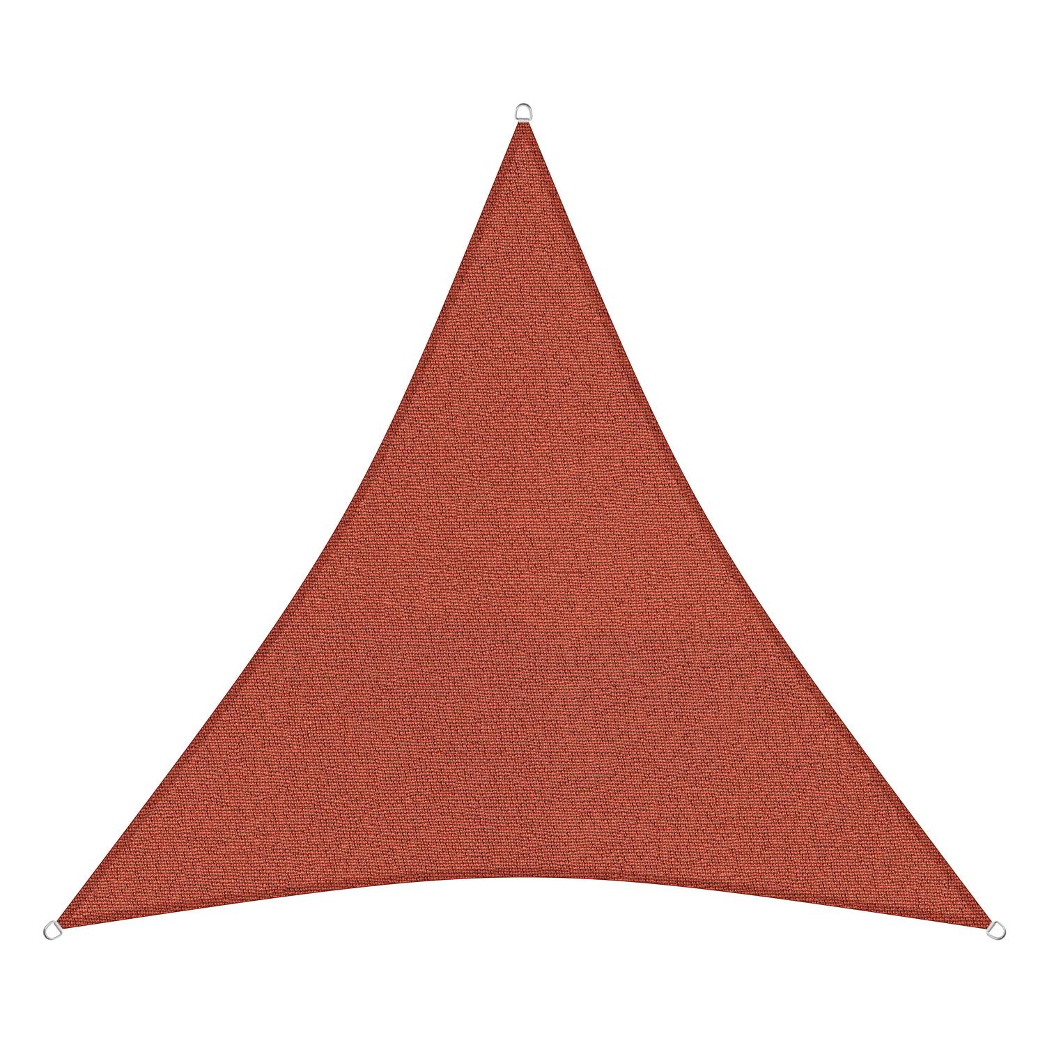 sunprotect 83217 Professional Sonnensegel 3,6 x 3,6 x 3,6 m Dreieck wind- & wasserdurchlässig, rot