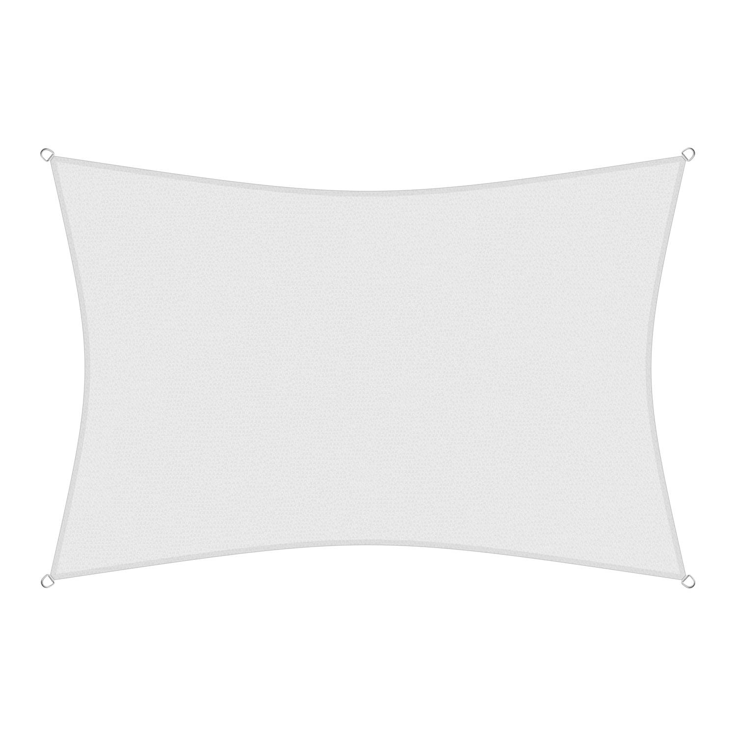 sunprotect 83237 Professional Sonnensegel, 6 x 4 m, Rechteck, wind- & wasserdurchlässig, weiß