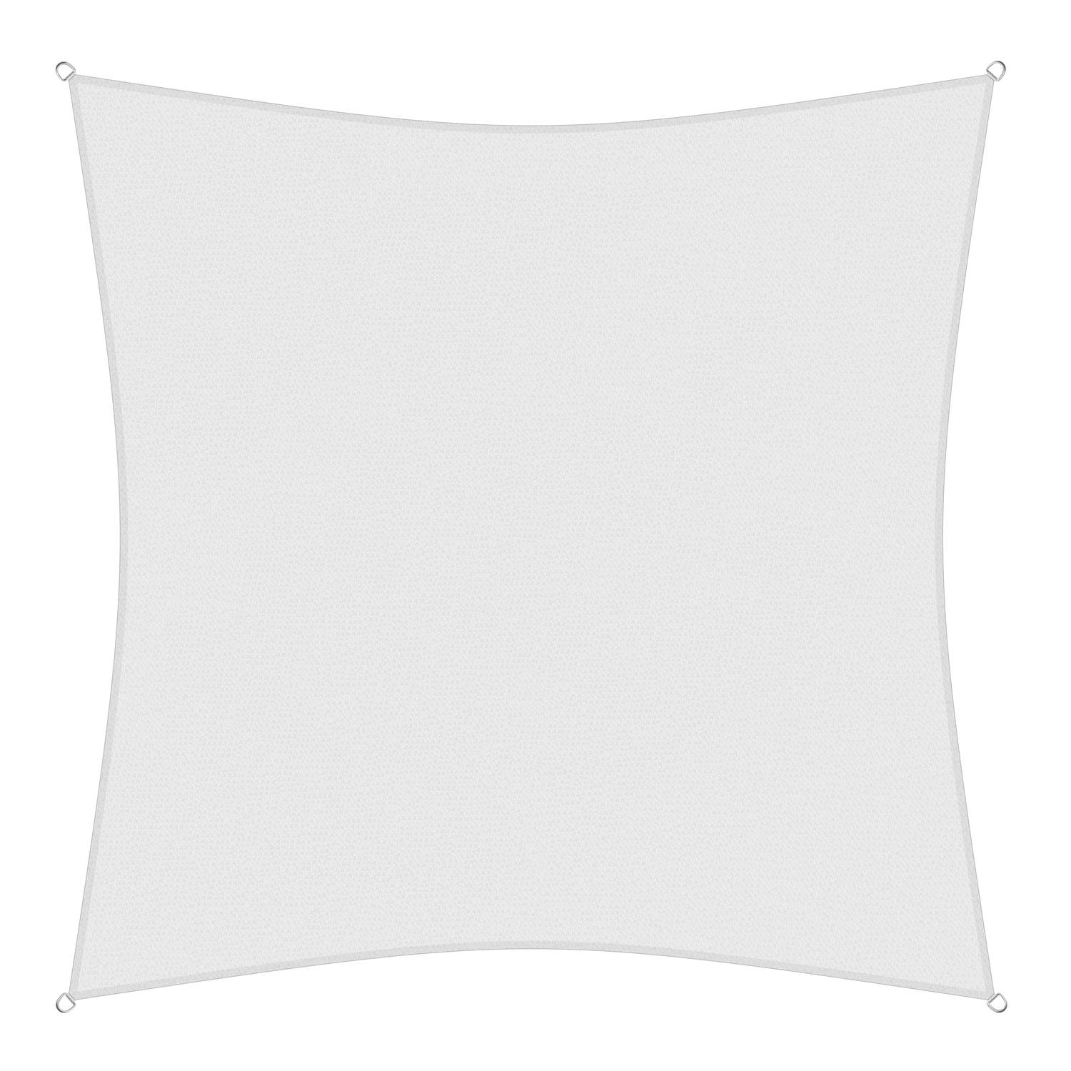 sunprotect 83233 Professional Sonnensegel, 5 x 5 m, Quadrat, wind- & wasserdurchlässig, weiß