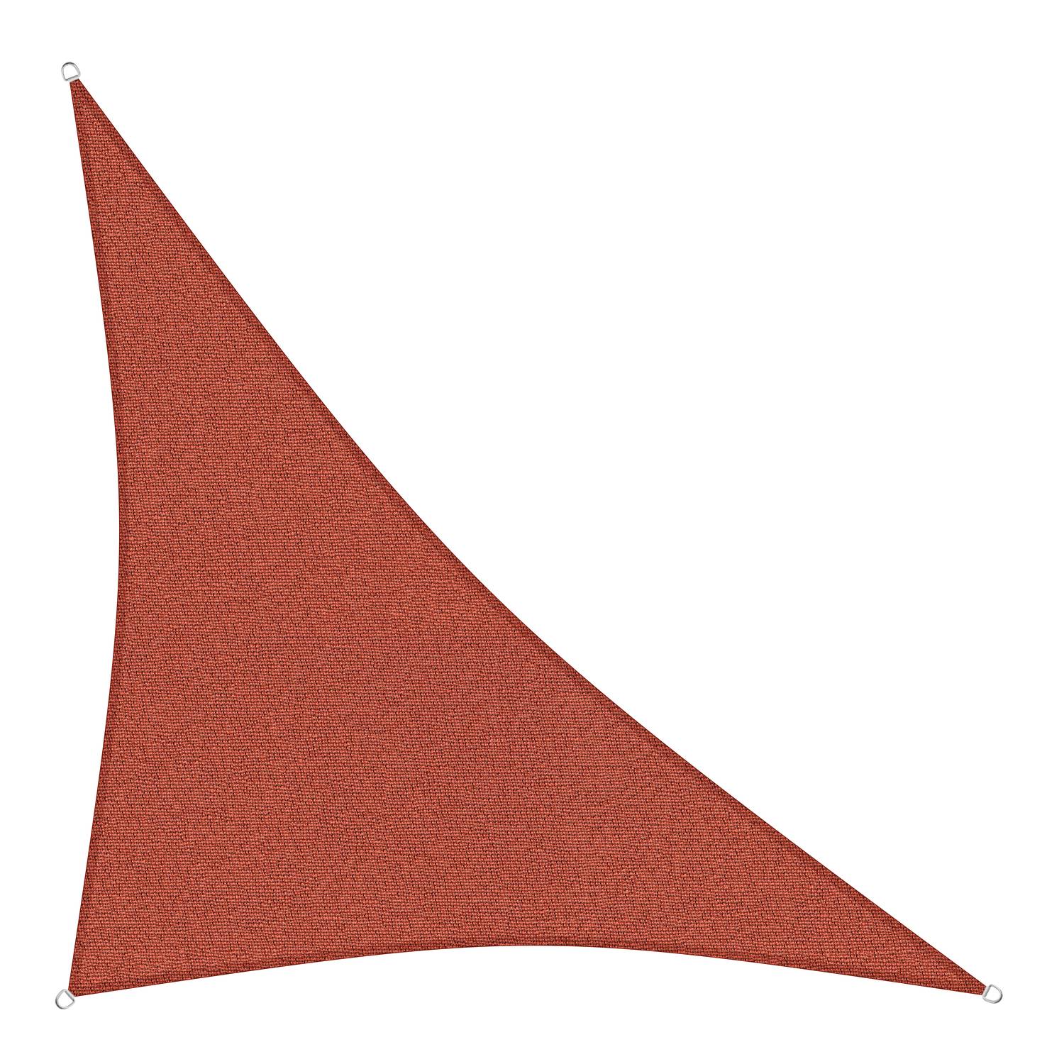 sunprotect 83281 Professional Sonnensegel, 3,6 x 3,6 x 5 m, 90° Grad Dreieck, wind- & wasserdurchlässig, rot