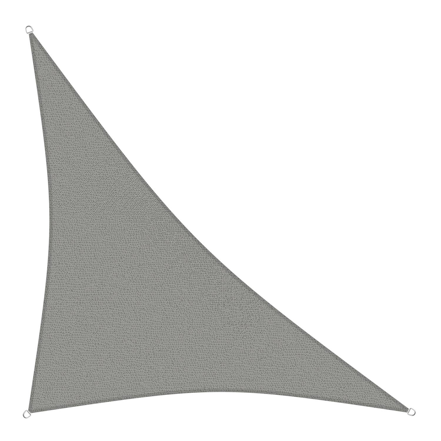 sunprotect 83283 Professional Sonnensegel 3,6 x 3,6 x 5 m 90° Grad Dreieck wind- & wasserdurchlässig, grausilber