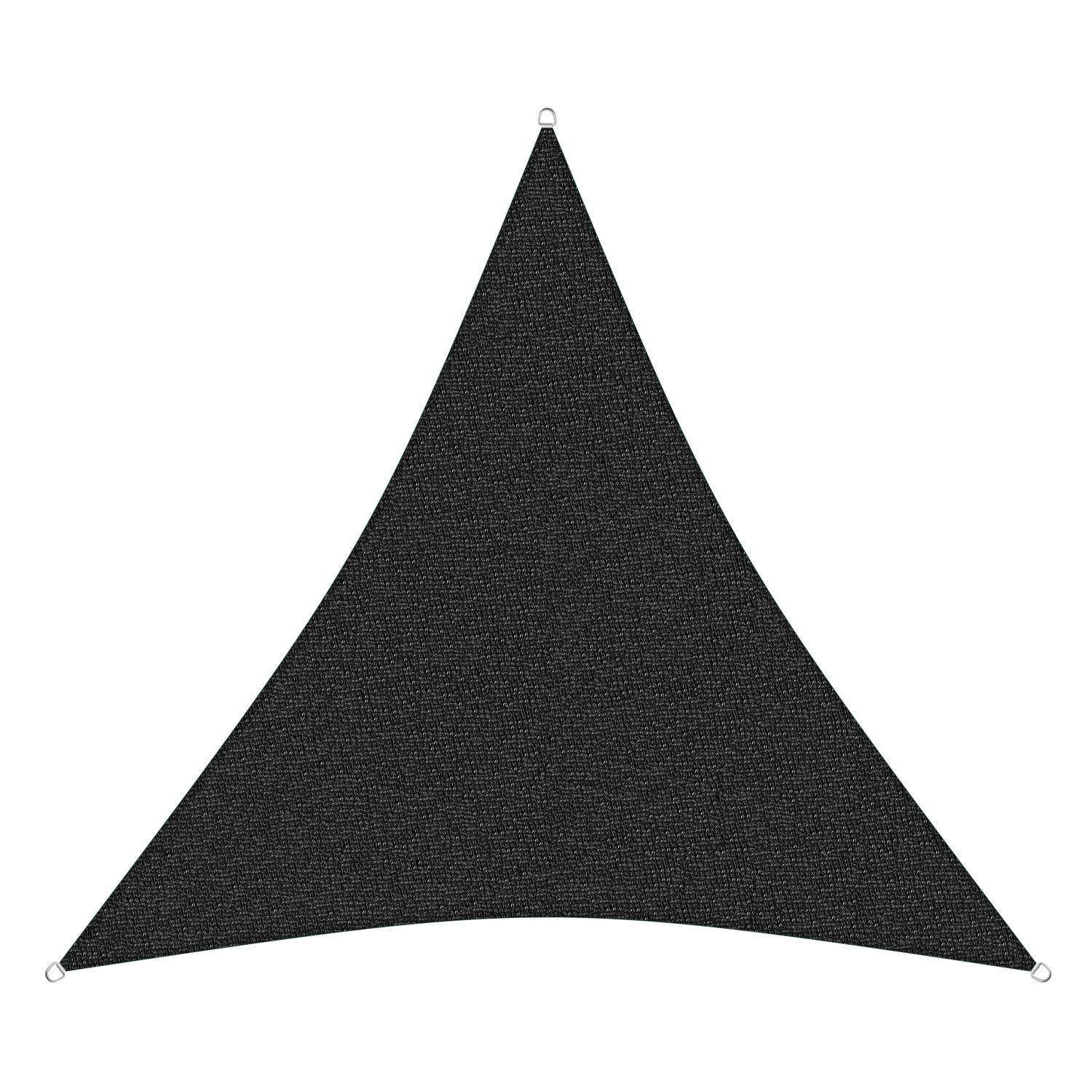sunprotect 83448 Professional Sonnensegel, 3,6 x 3,6 x 3,6 m, Dreieck, wind- & wasserdurchlässig, schwarz