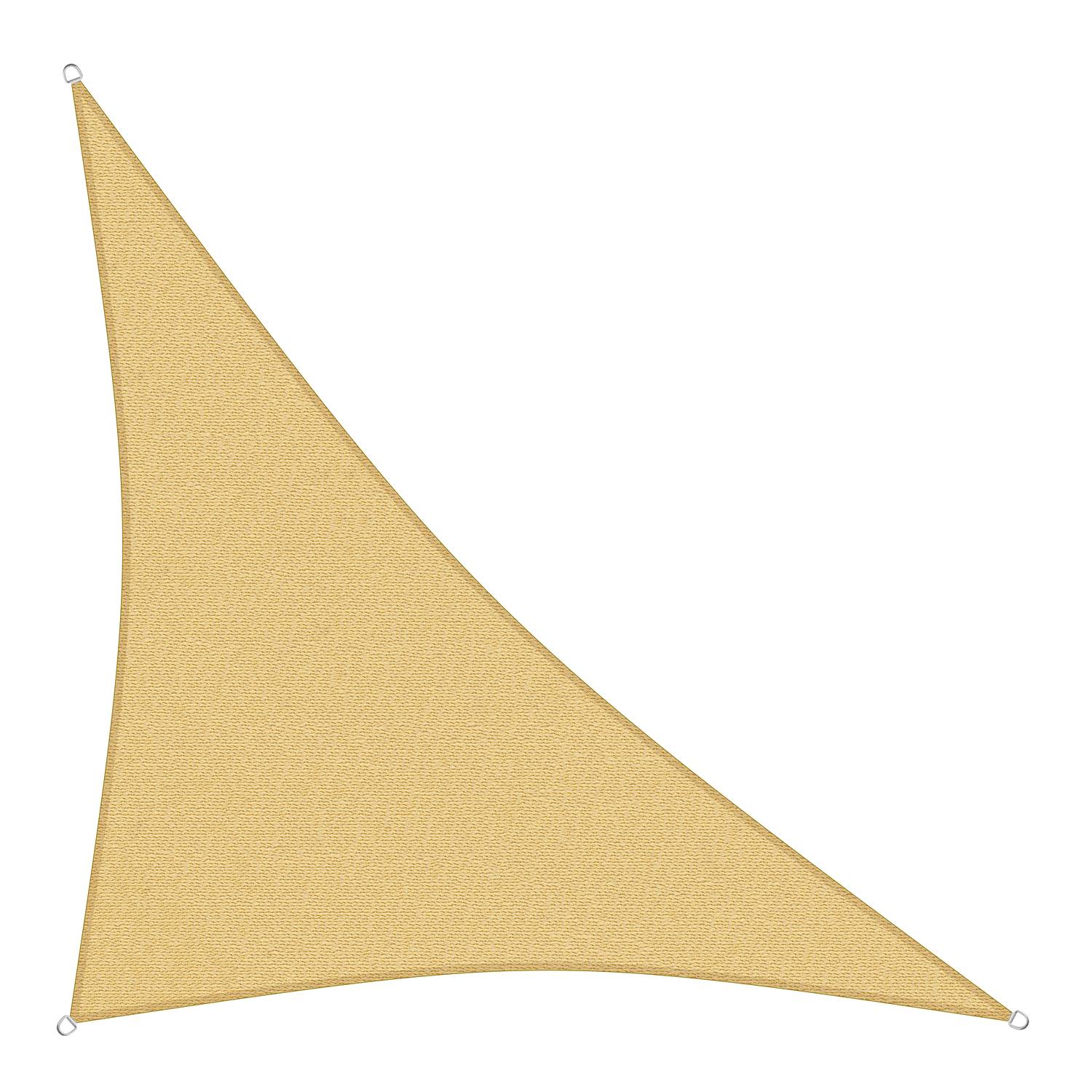 sunprotect 83282 Professional Sonnensegel 3,6 x 3,6 x 5 m 90° Grad Dreieck wind- & wasserdurchlässig, beige