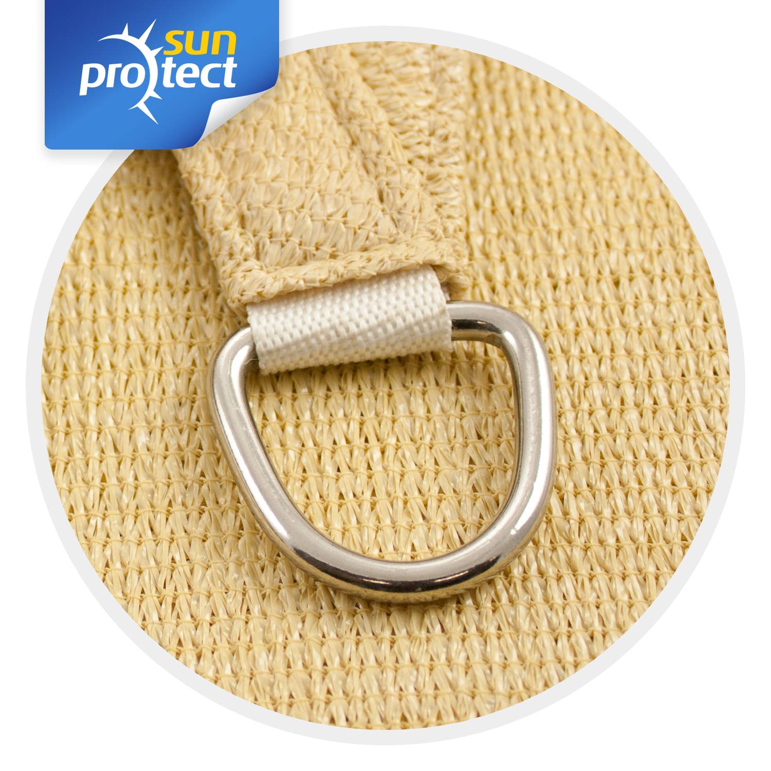 sunprotect 12018 Professional Sonnensegel, 7 x 5,5 m, Rechteck, wind- & wasserdurchlässig, beige
