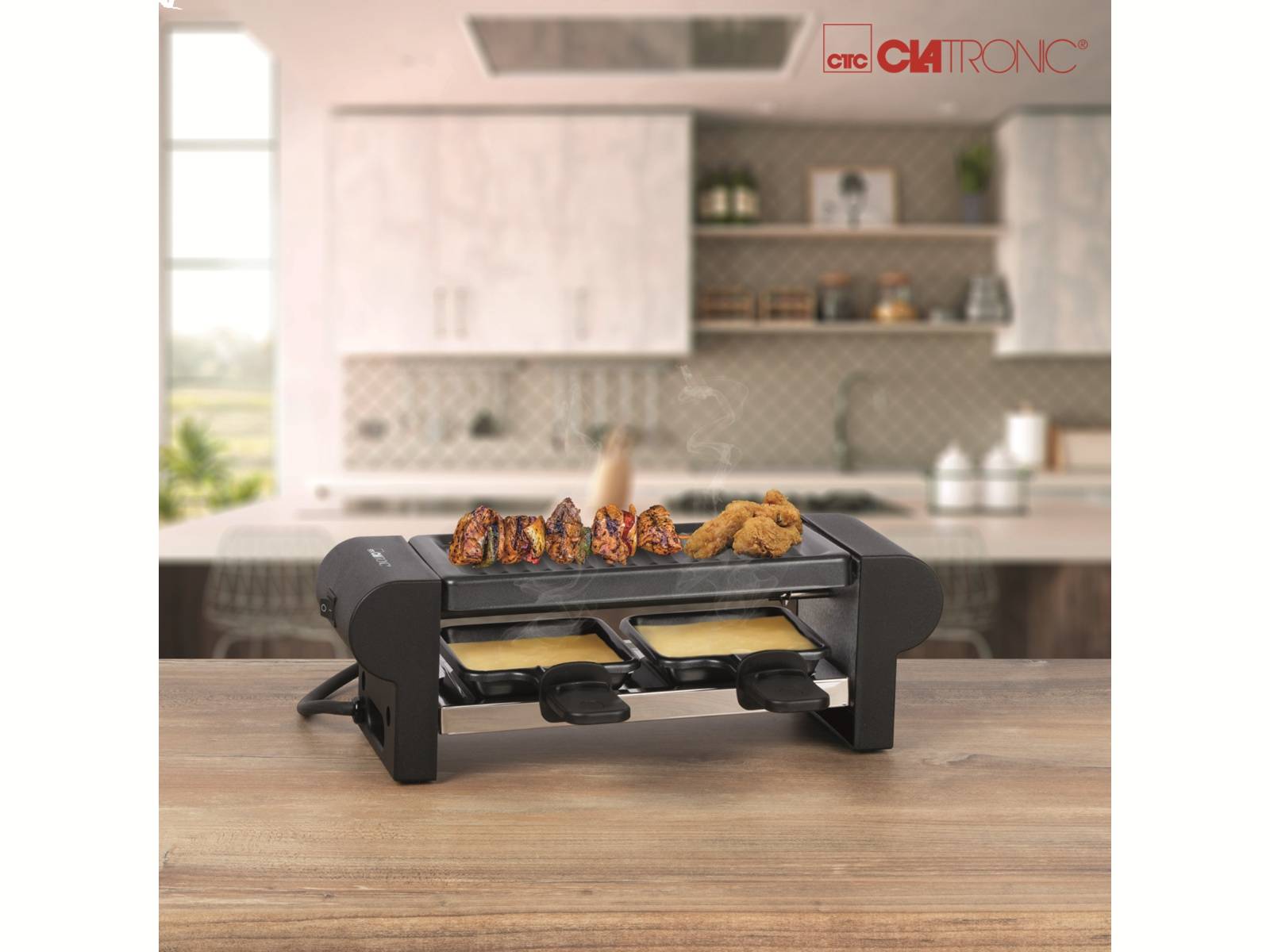 CLATRONIC Raclette RG 3592, 350 Watt, 2 Personen