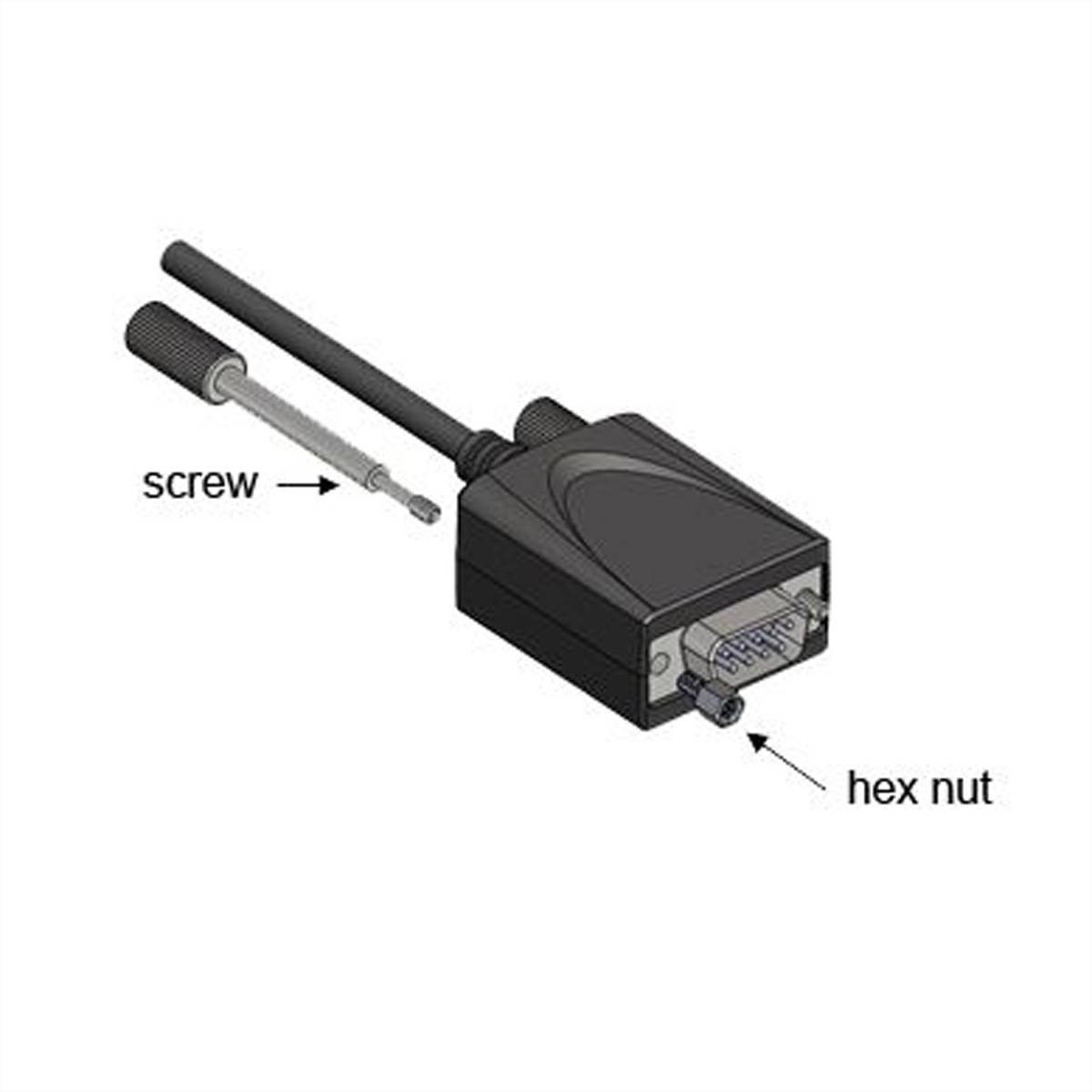 EXSYS EX-2346IS USB 2.0 zu 1x Seriell RS-422/485 Port Konverter, 15KV ESD, 4.0KV, Kabel, FTDI, schwarz, 1,8 m
