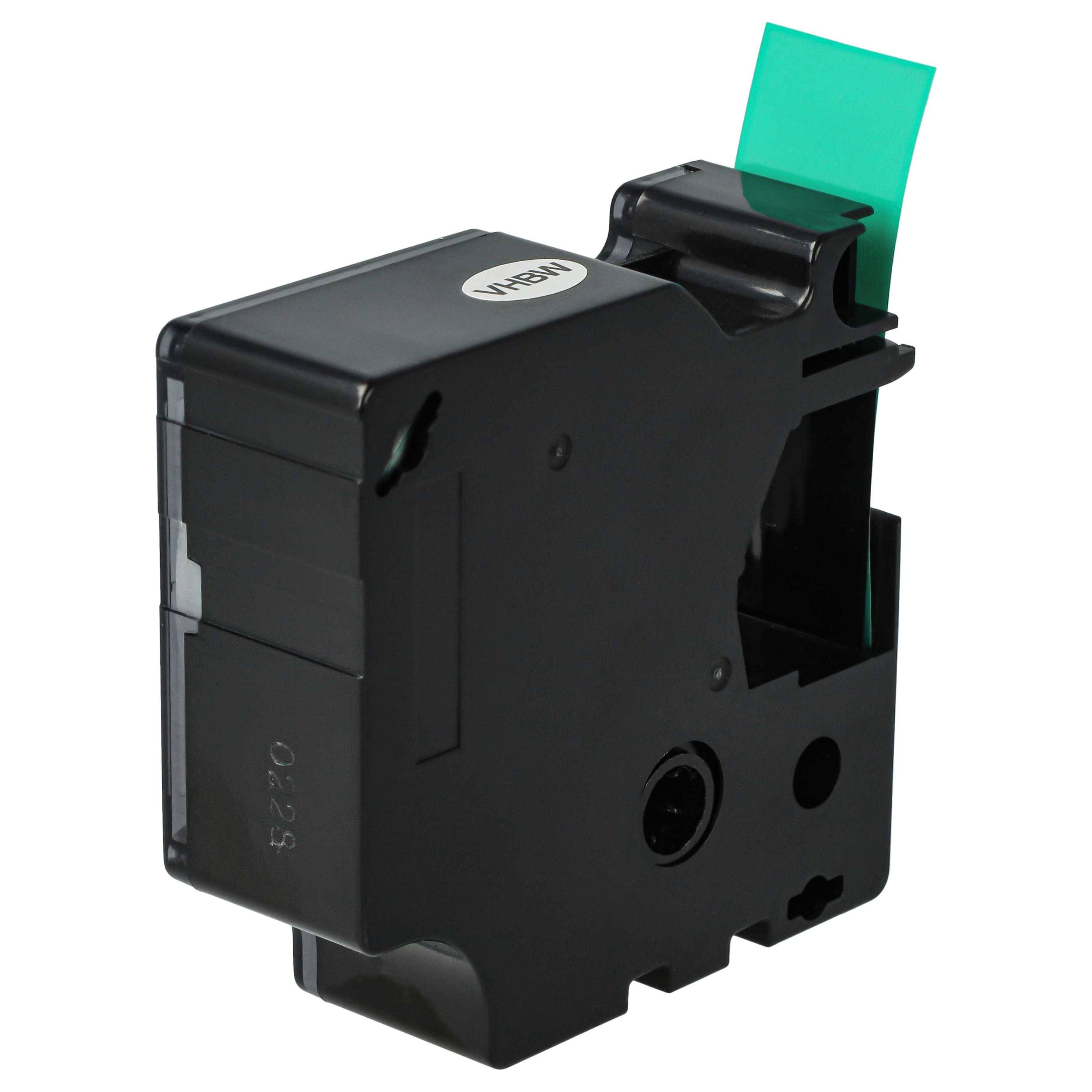 vhbw Schriftband-Kassette kompatibel mit Dymo LabelPoint 300, 350 Etiketten-Drucker 7m x 19mm Schwarz auf Grün