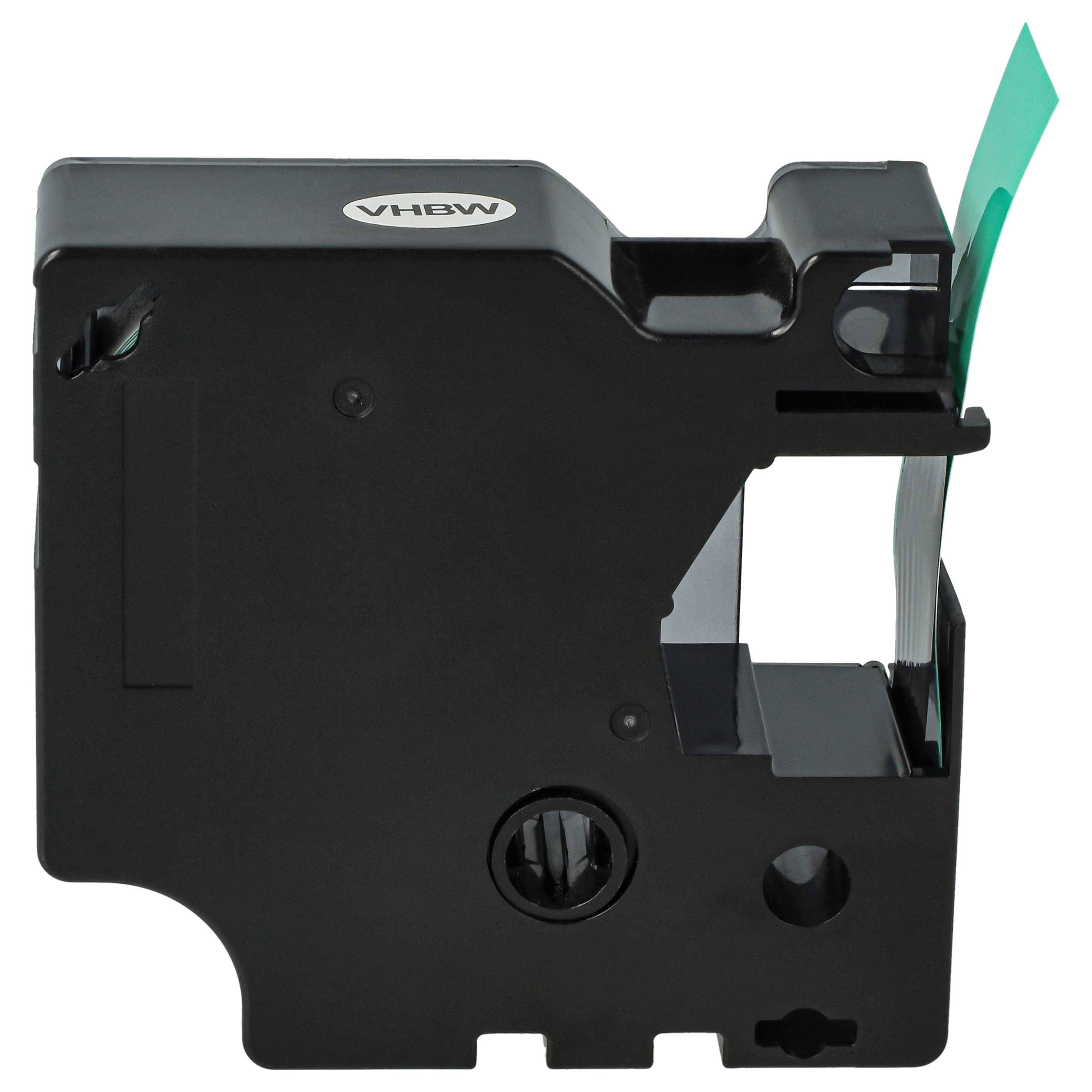 vhbw Schriftband-Kassette kompatibel mit Dymo 5000, 2000, 5500 Etiketten-Drucker 7m x 19mm Schwarz auf Grün
