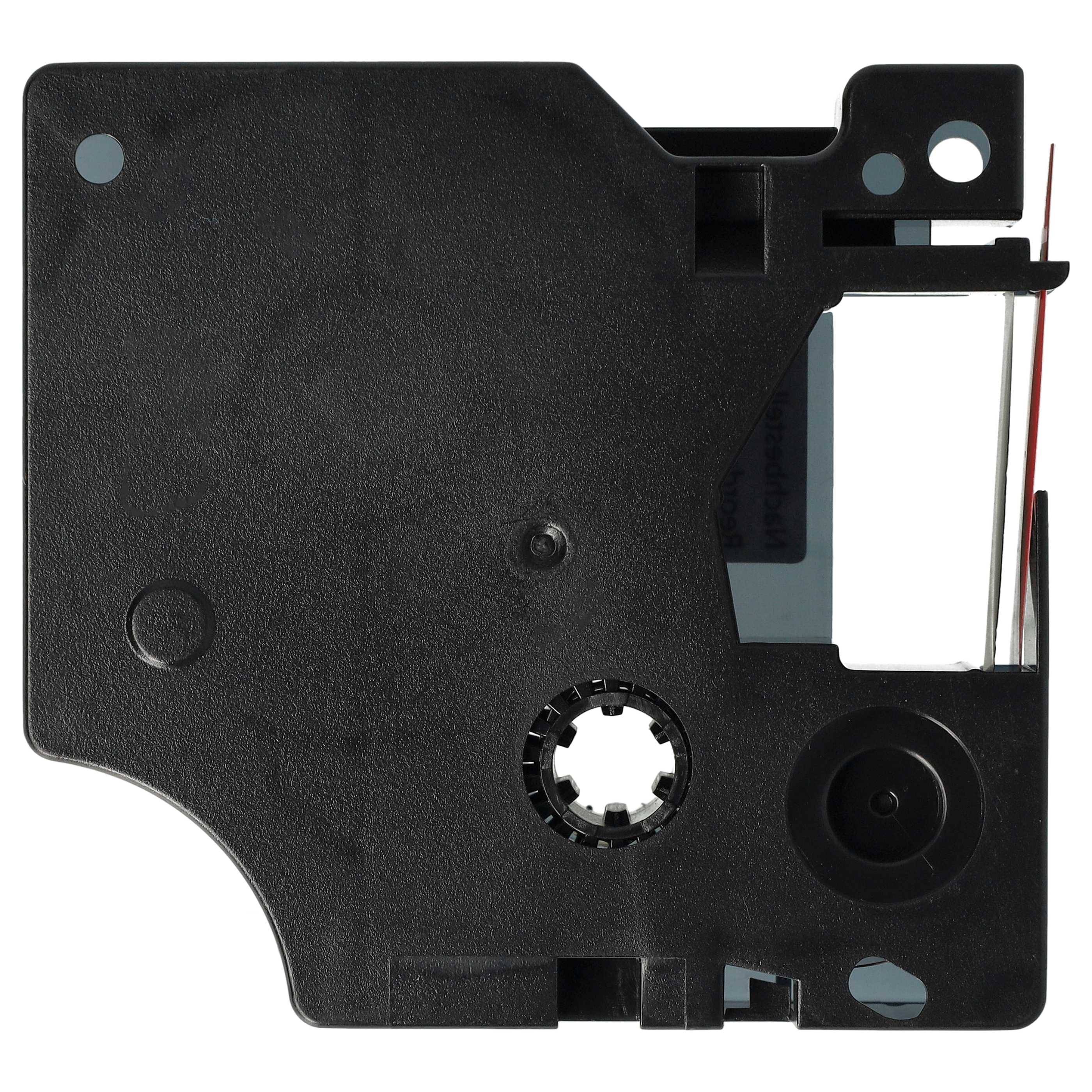 vhbw Schriftband kompatibel mit Dymo LabelManager PC II Schwarz auf Rot | Etiketten-Drucker 7m x 9mm