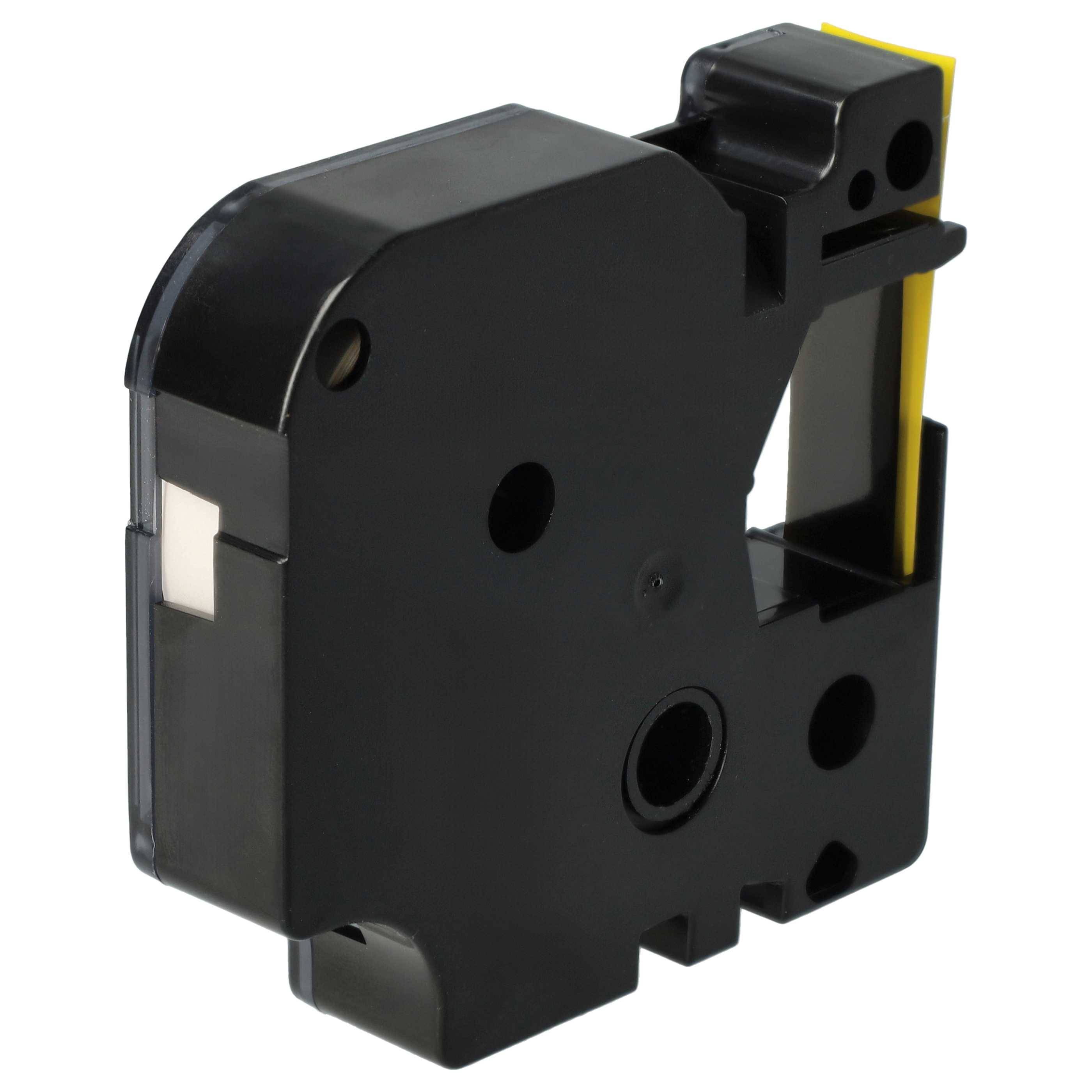 vhbw Schriftband-Kassette kompatibel mit Dymo Rhino 6000, 5000, 5200, 4200 Etiketten-Drucker 7m x 12mm Schwarz auf Gelb