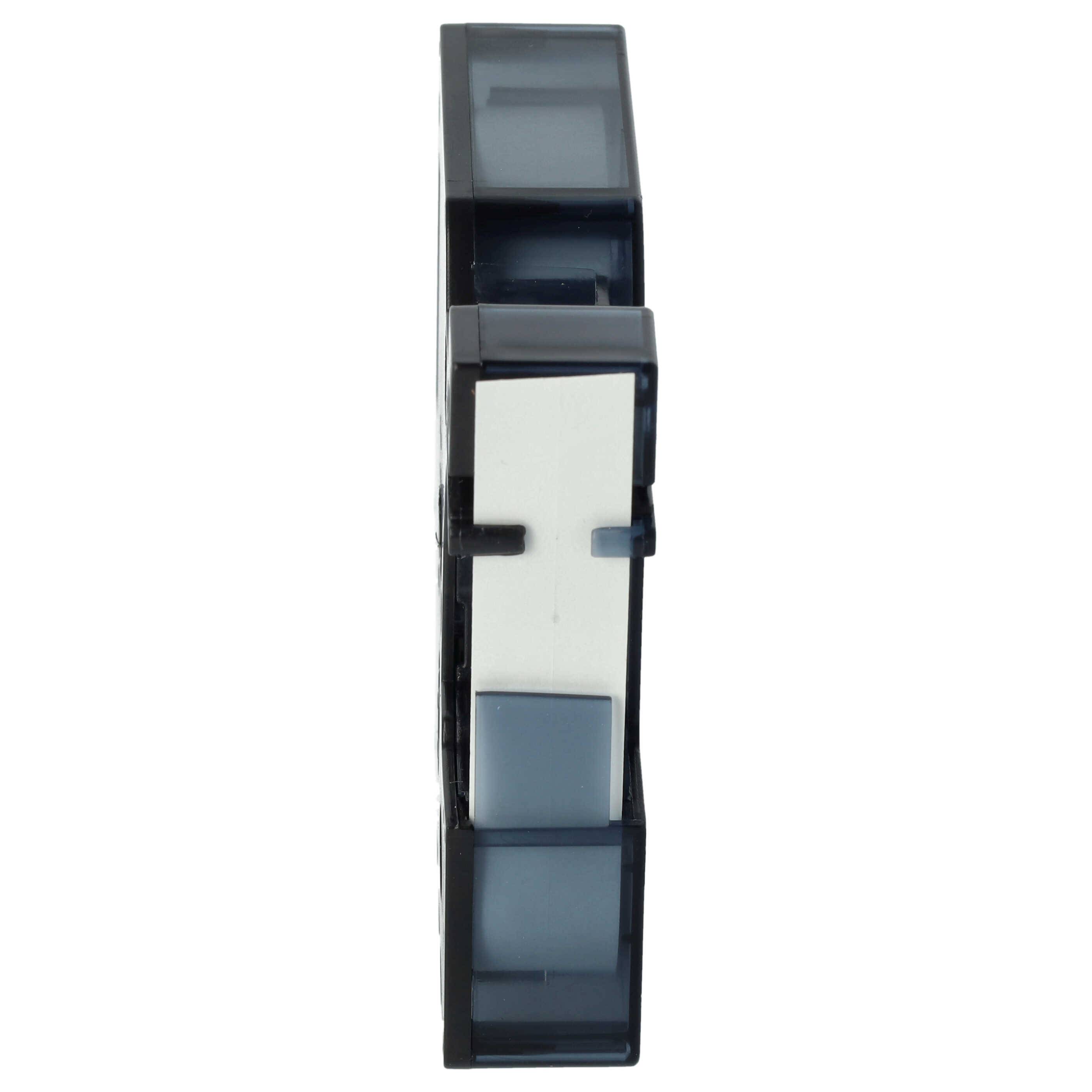 vhbw Schriftband-Kassette kompatibel mit Dymo LabelMaker PC | PC2 Etiketten-Drucker 12mm Schwarz auf Weiß