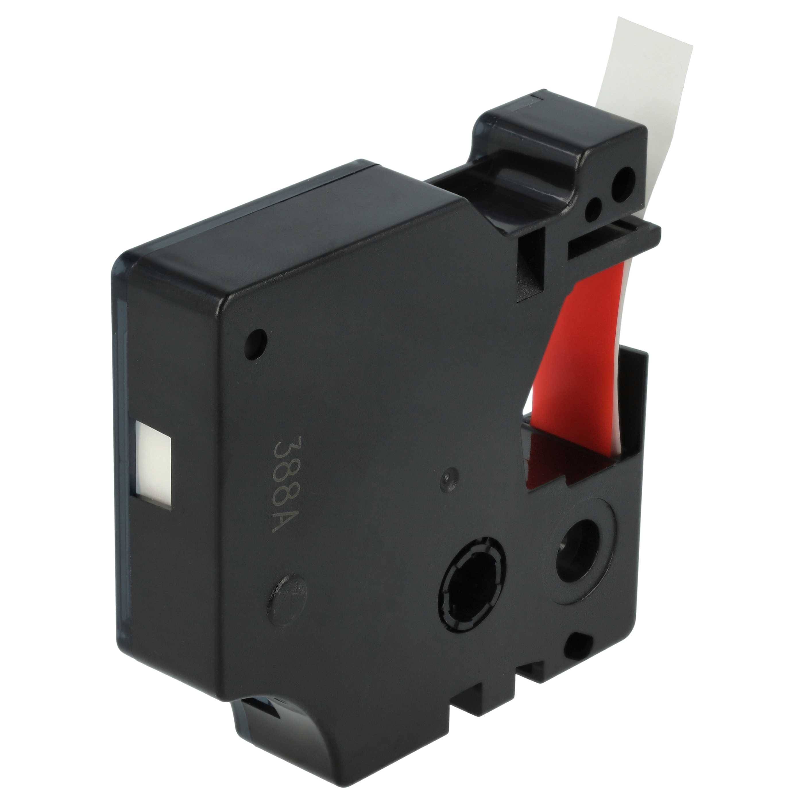 vhbw Schriftband-Kassette kompatibel mit Dymo LabelManager 420P | 400, 450, 300, 350, 280, 360D, 350D Etiketten-Drucker 7m x 12mm Rot auf