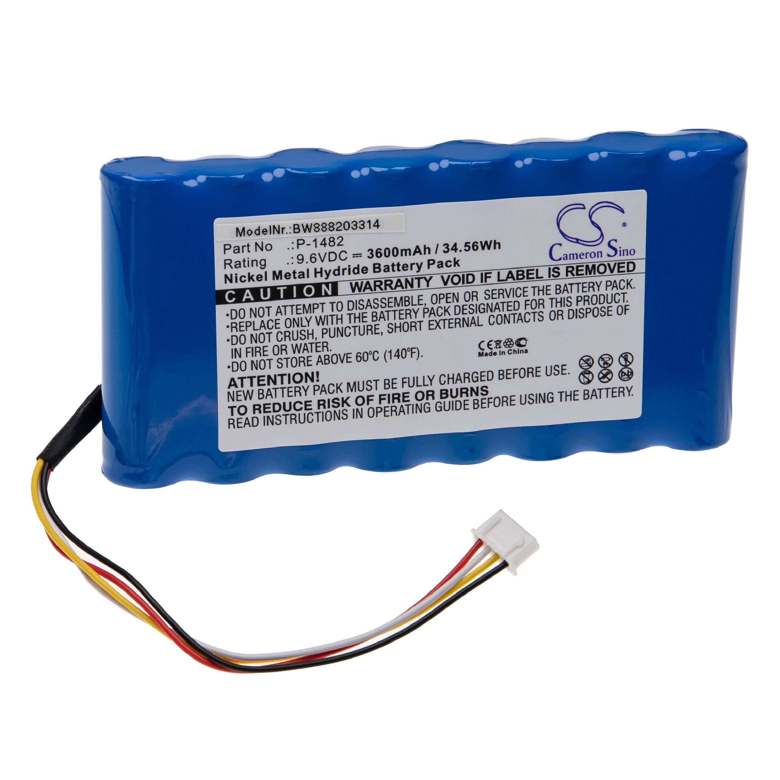 vhbw Akku kompatibel mit Megger CA 6543 Messgerät (3600 mAh, 9,6 V, NiMH)