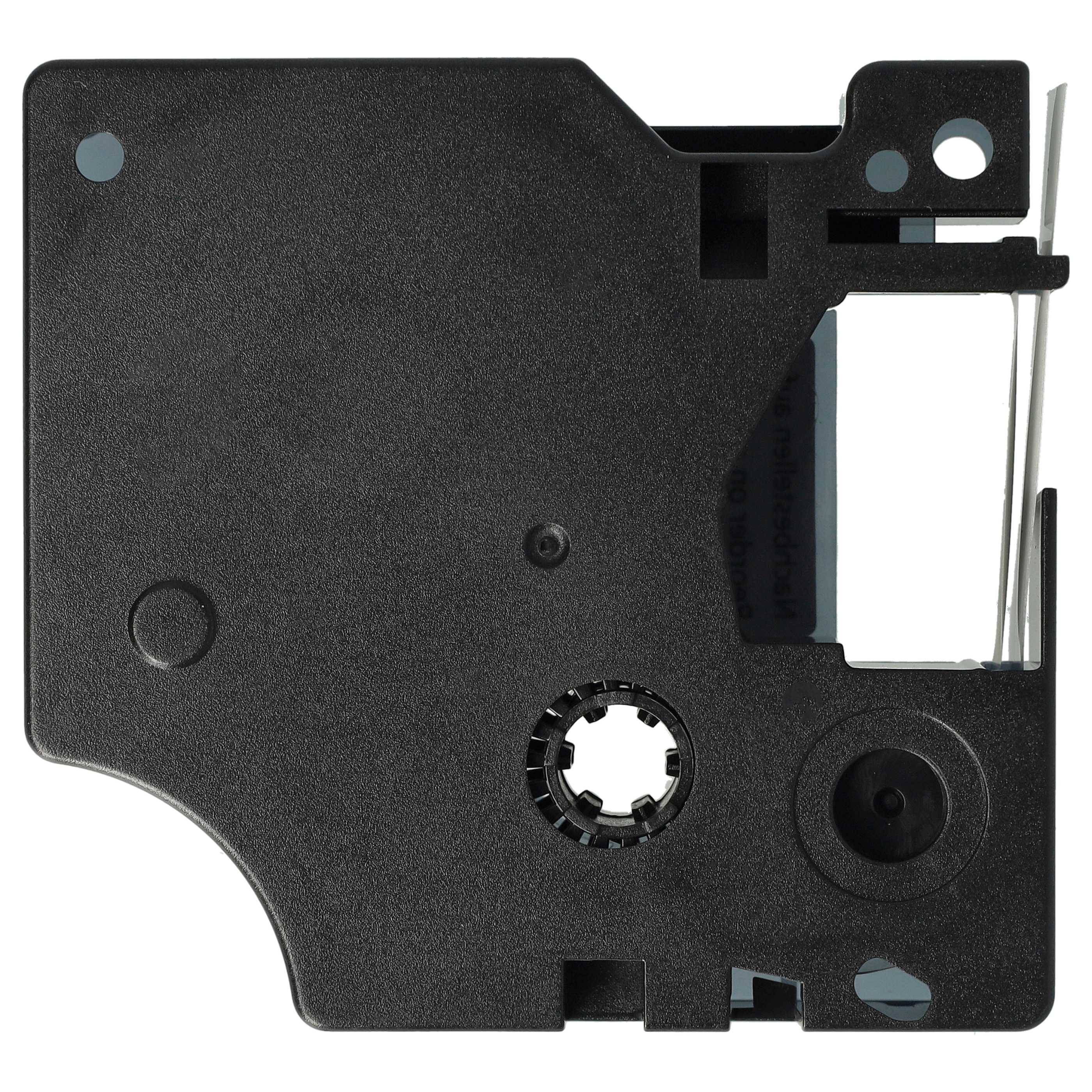 vhbw Schriftband-Kassette kompatibel mit Dymo LabelWriter Duo 400 | Duo, Duo 450 Etiketten-Drucker 7m x 12mm Schwarz auf Transparent