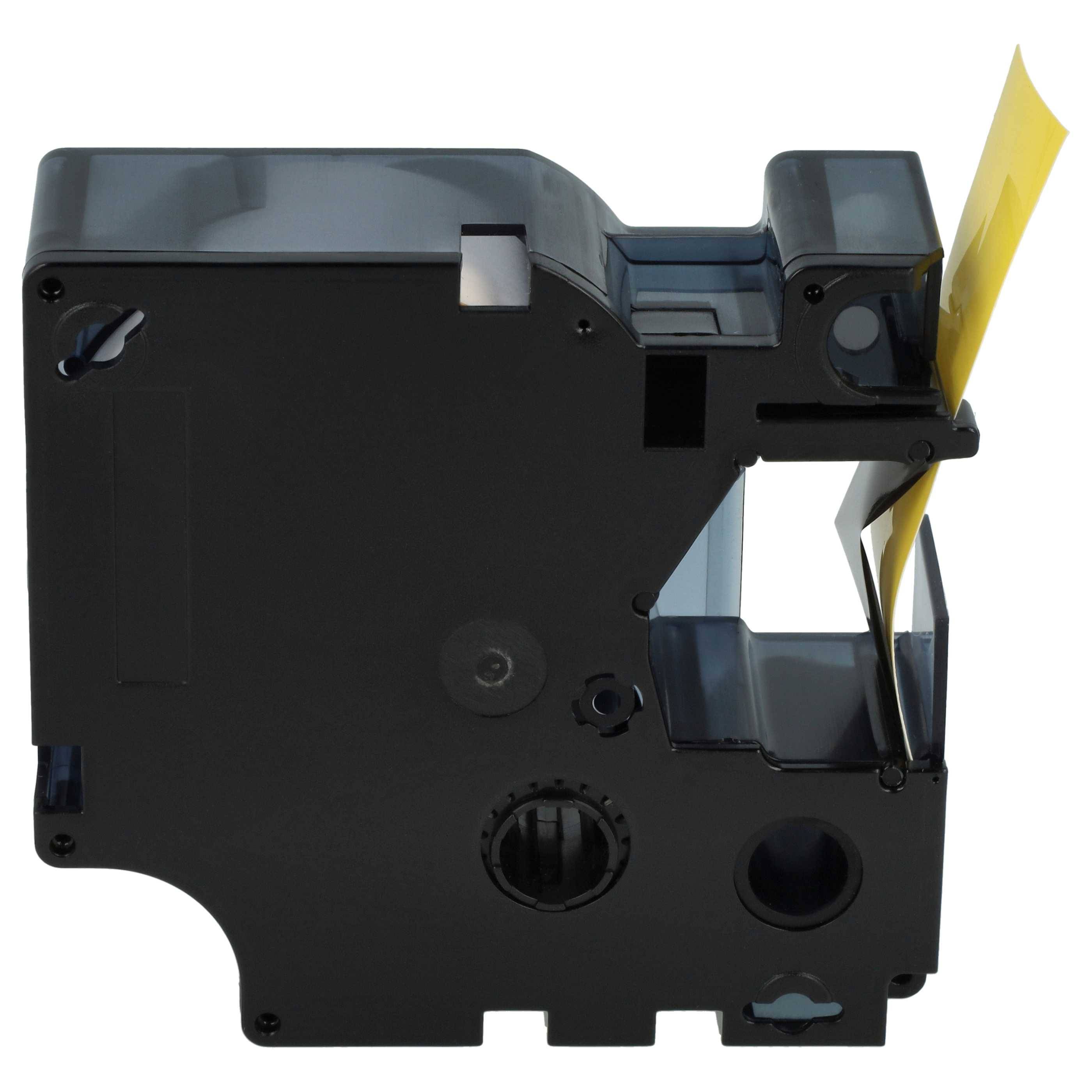 vhbw Schriftband-Kassette kompatibel mit Dymo LM640, 5000, 2000, 5500 Etiketten-Drucker 7m x 19mm Schwarz auf Gelb, Kunststoff