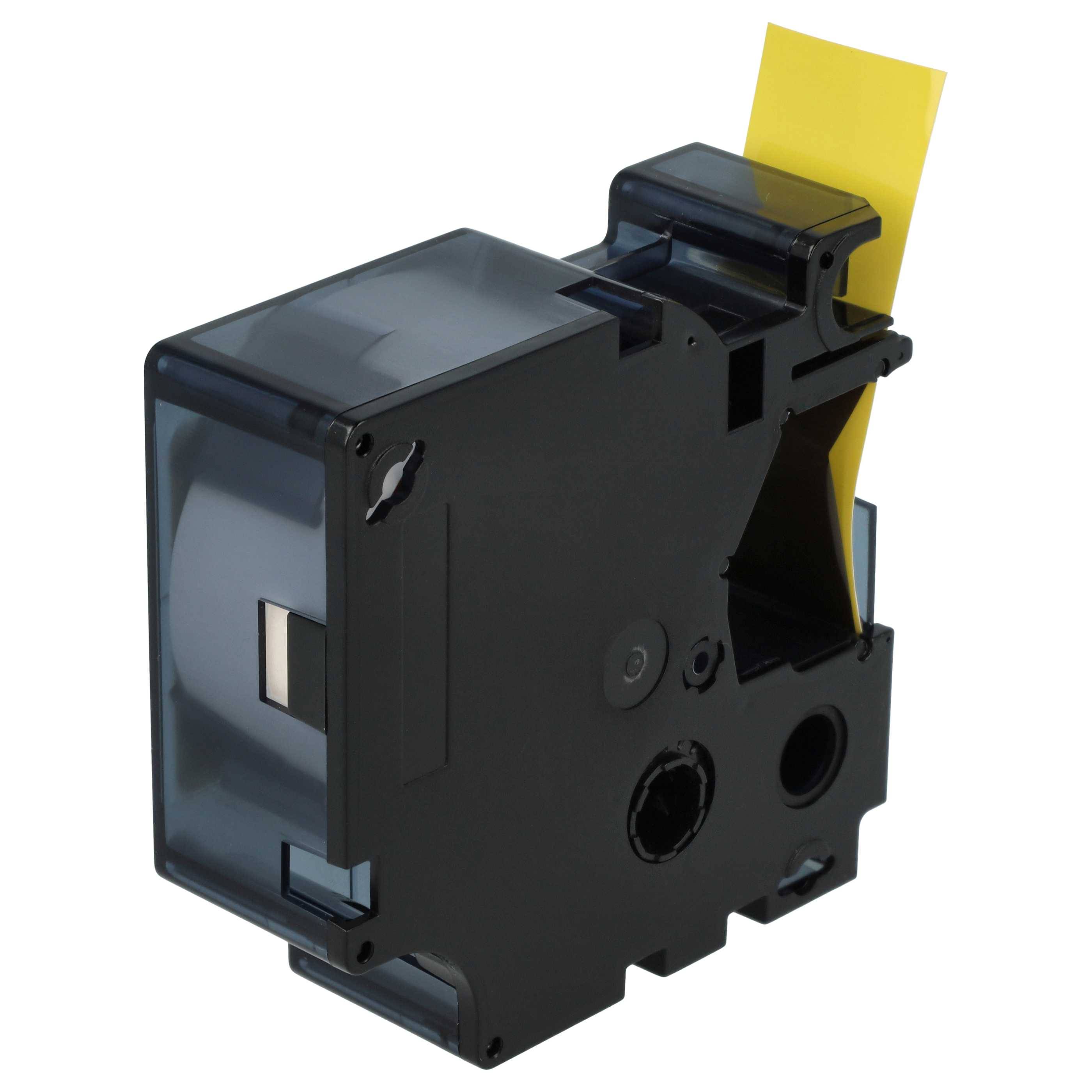 vhbw Schriftband-Kassette kompatibel mit Dymo LM640, 5000, 2000, 5500 Etiketten-Drucker 7m x 19mm Schwarz auf Gelb, Kunststoff