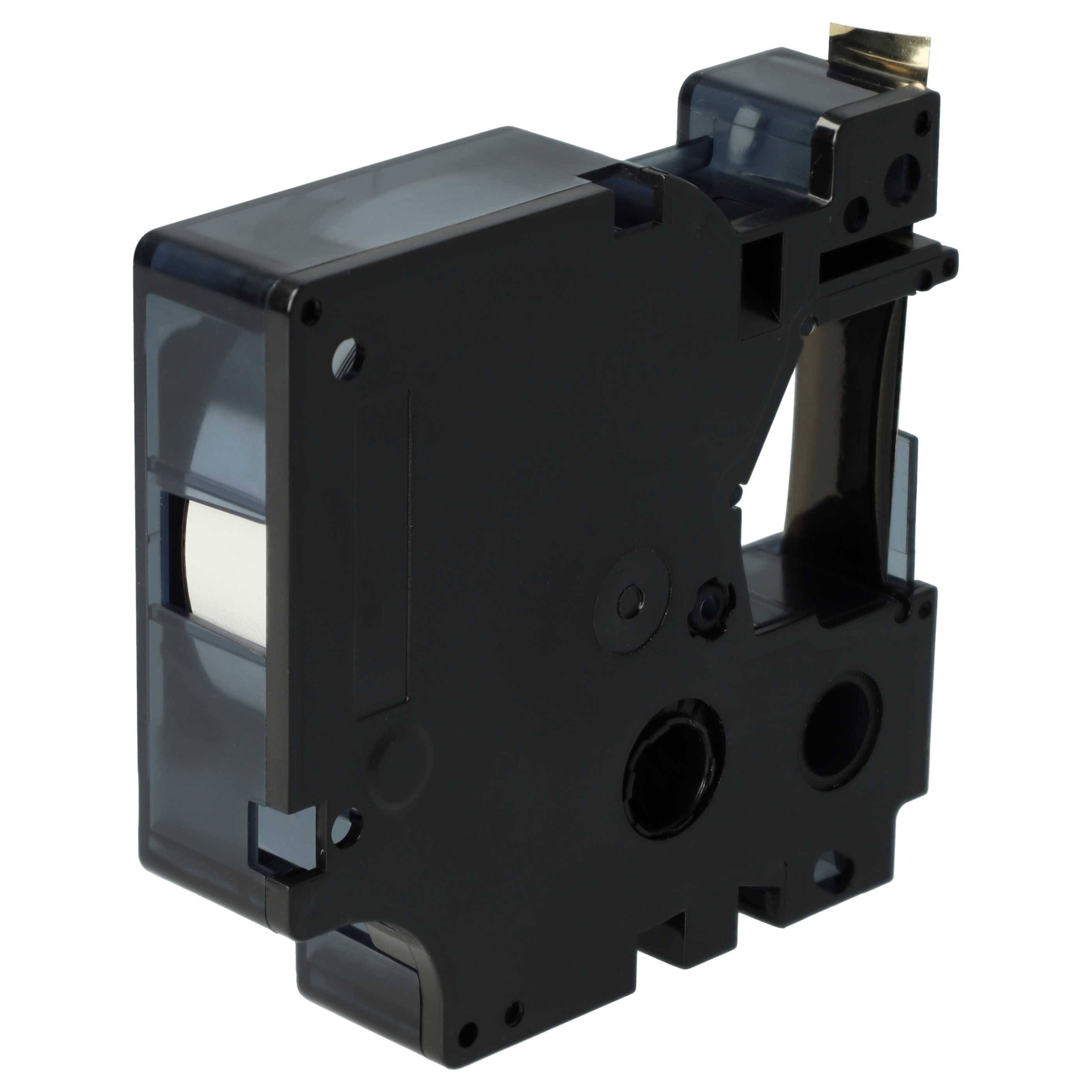 vhbw Schriftband-Kassette kompatibel mit Dymo LabelPoint 150, 300, 350, 200, 250, 100 Etiketten-Drucker 7m x 9mm Schwarz auf Gold
