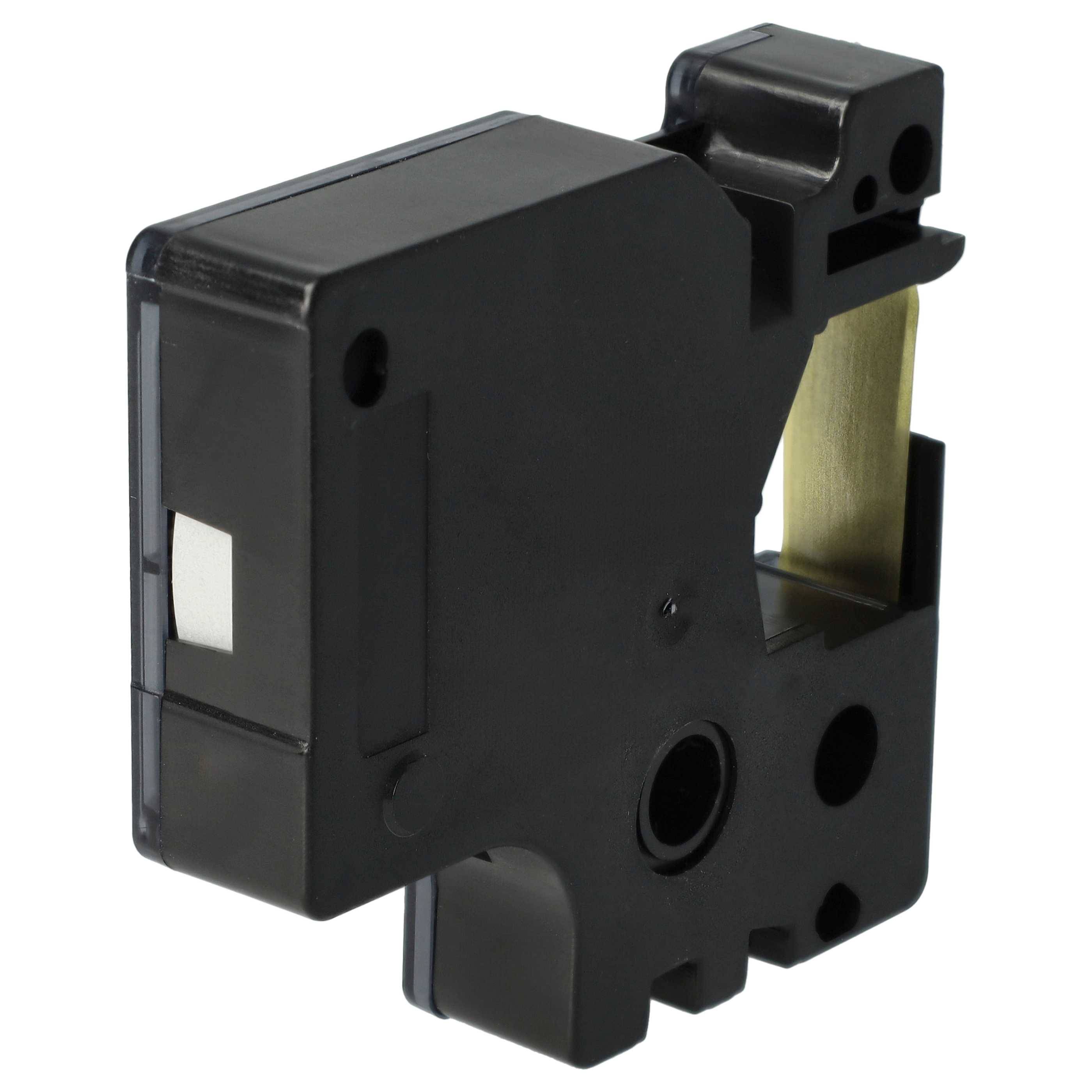 vhbw Schriftband-Kassette kompatibel mit Dymo LabelManager 100 | 210D, 120P, 300, 200, 350, 100 Plus, 160 Etiketten-Drucker 7m x 9mm Gold auf