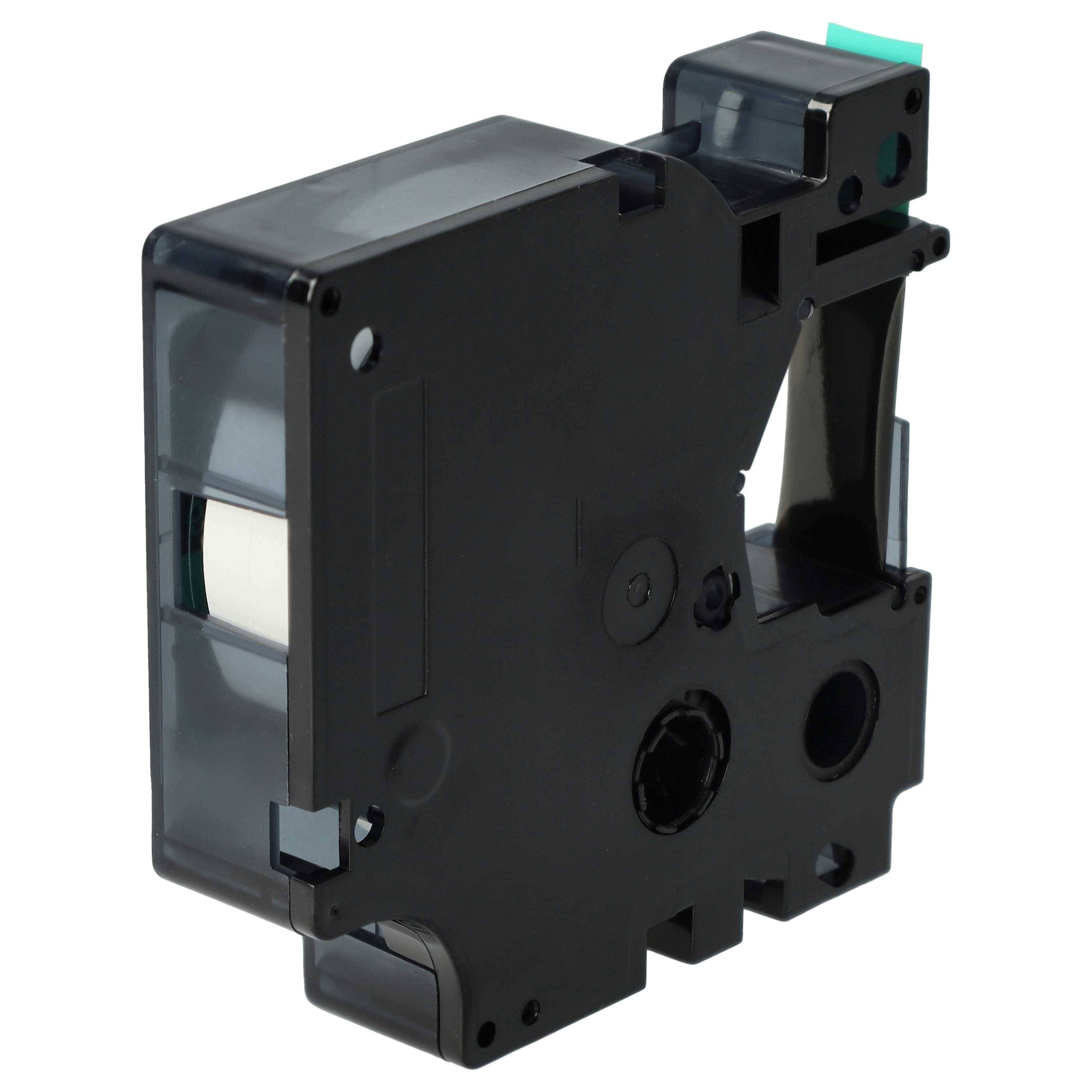 vhbw Schriftband-Kassette kompatibel mit Dymo LabelMaker PC2, PC Etiketten-Drucker 7m x 9mm Schwarz auf Grün