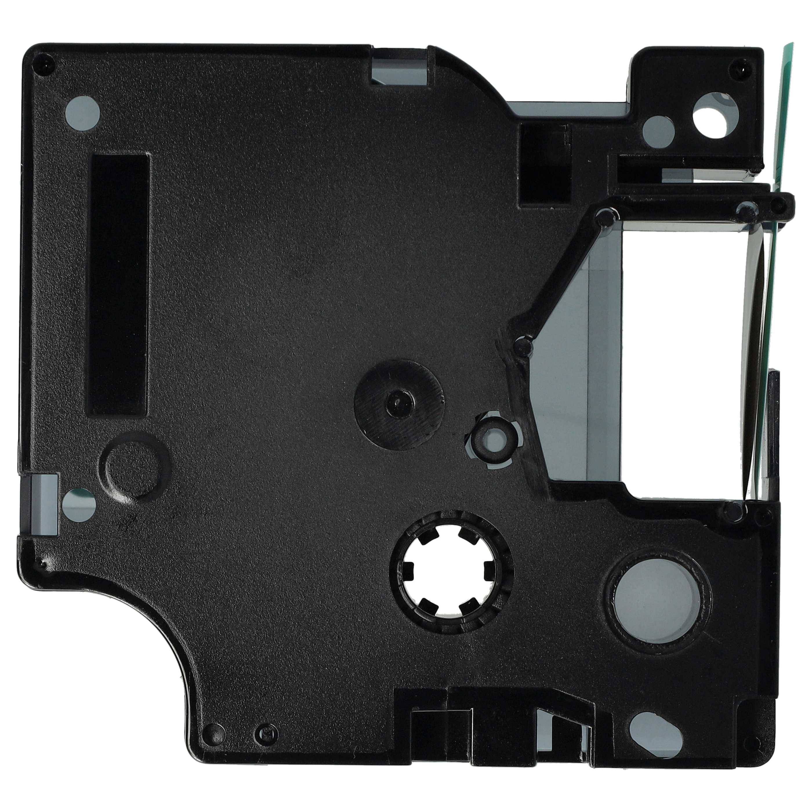 vhbw Schriftband-Kassette kompatibel mit Dymo LabelManager PC II Etiketten-Drucker 7m x 9mm Schwarz auf Grün