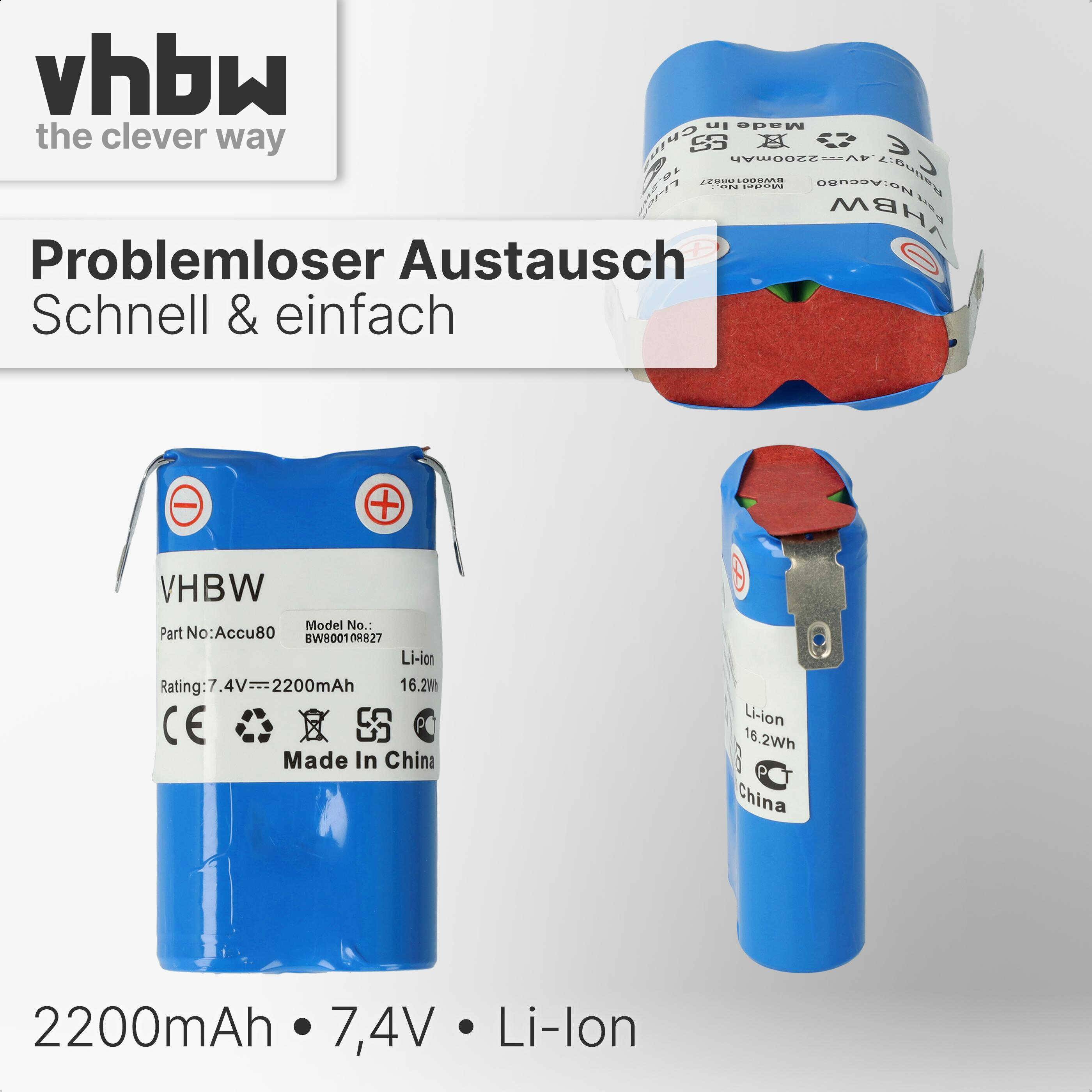 vhbw Akku kompatibel mit Gardena Accu80 8803, Accu80 8824 Grasschere, Strauchschere (2200mAh 7,2V Li-Ion)
