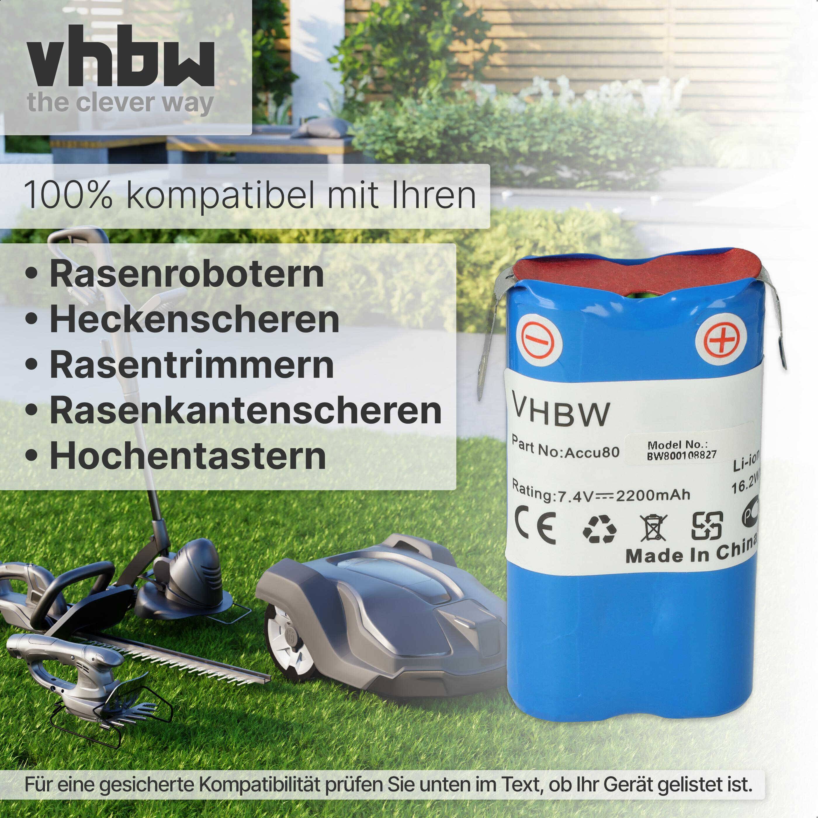 vhbw Akku Ersatz für 171062117682, 8802-00.640.00, Accu80 für Grasschere, Strauchschere (2200mAh 7,2V Li-Ion)