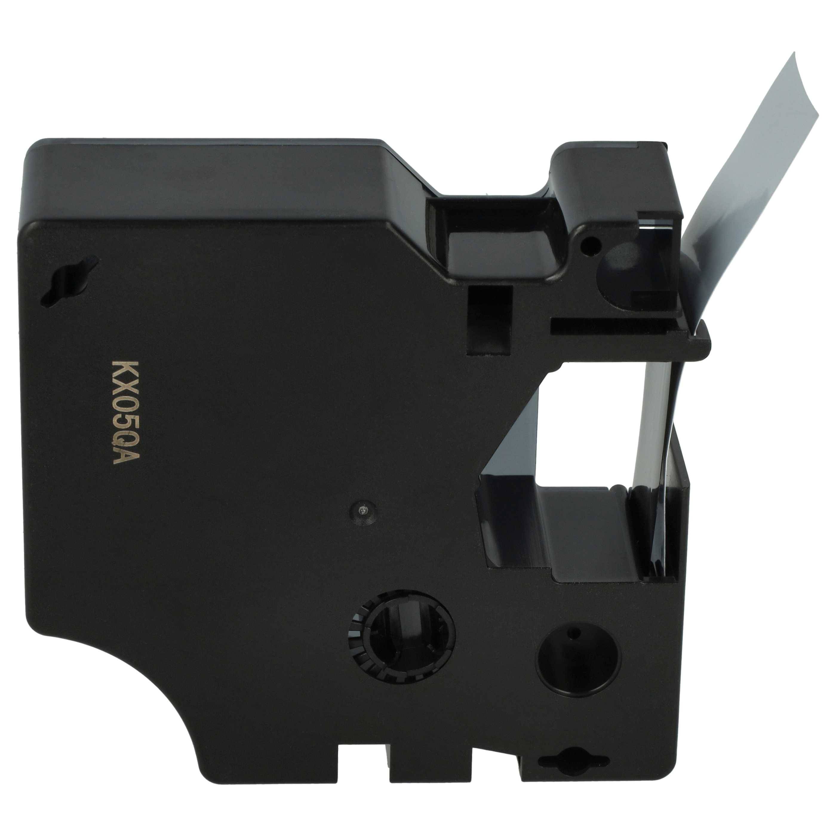 vhbw Schriftband-Kassette kompatibel mit Dymo LabelManager 400 | 300, 200, 350, 360D, 350D Etiketten-Drucker 7m x 19mm Schwarz auf Silber