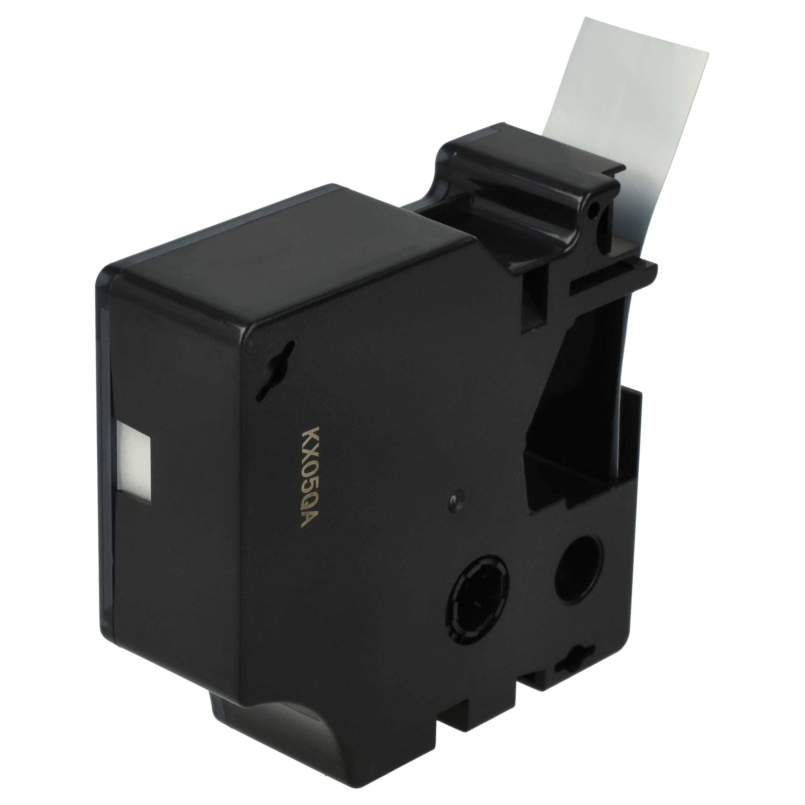 vhbw Schriftband-Kassette kompatibel mit Dymo LabelManager 400 | 300, 200, 350, 360D, 350D Etiketten-Drucker 7m x 19mm Schwarz auf Silber