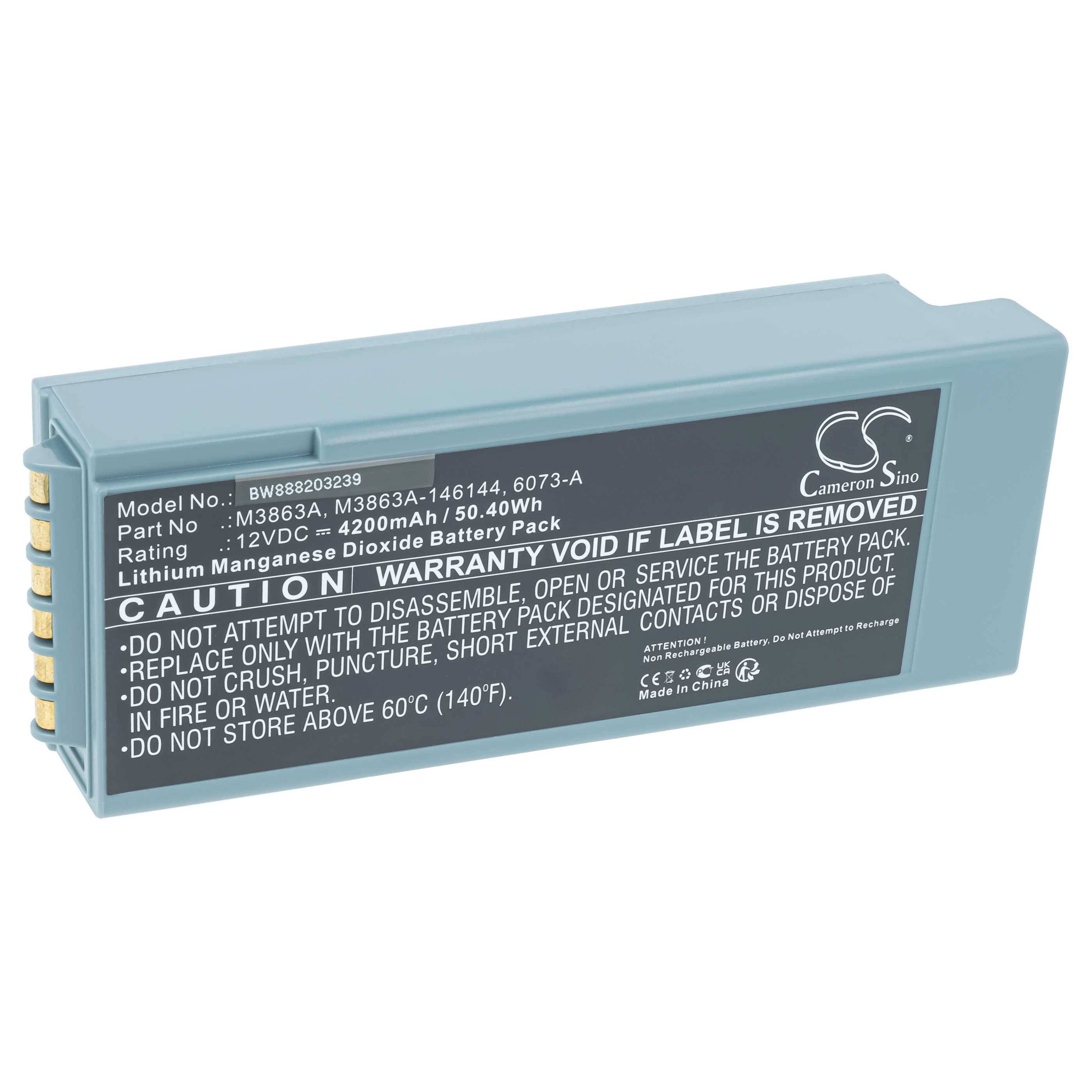 vhbw Batterie kompatibel mit Philips Defibrillator Hearstart Forunner II | Medizintechnik (4200 mAh, 12 V, Li-MnO2)