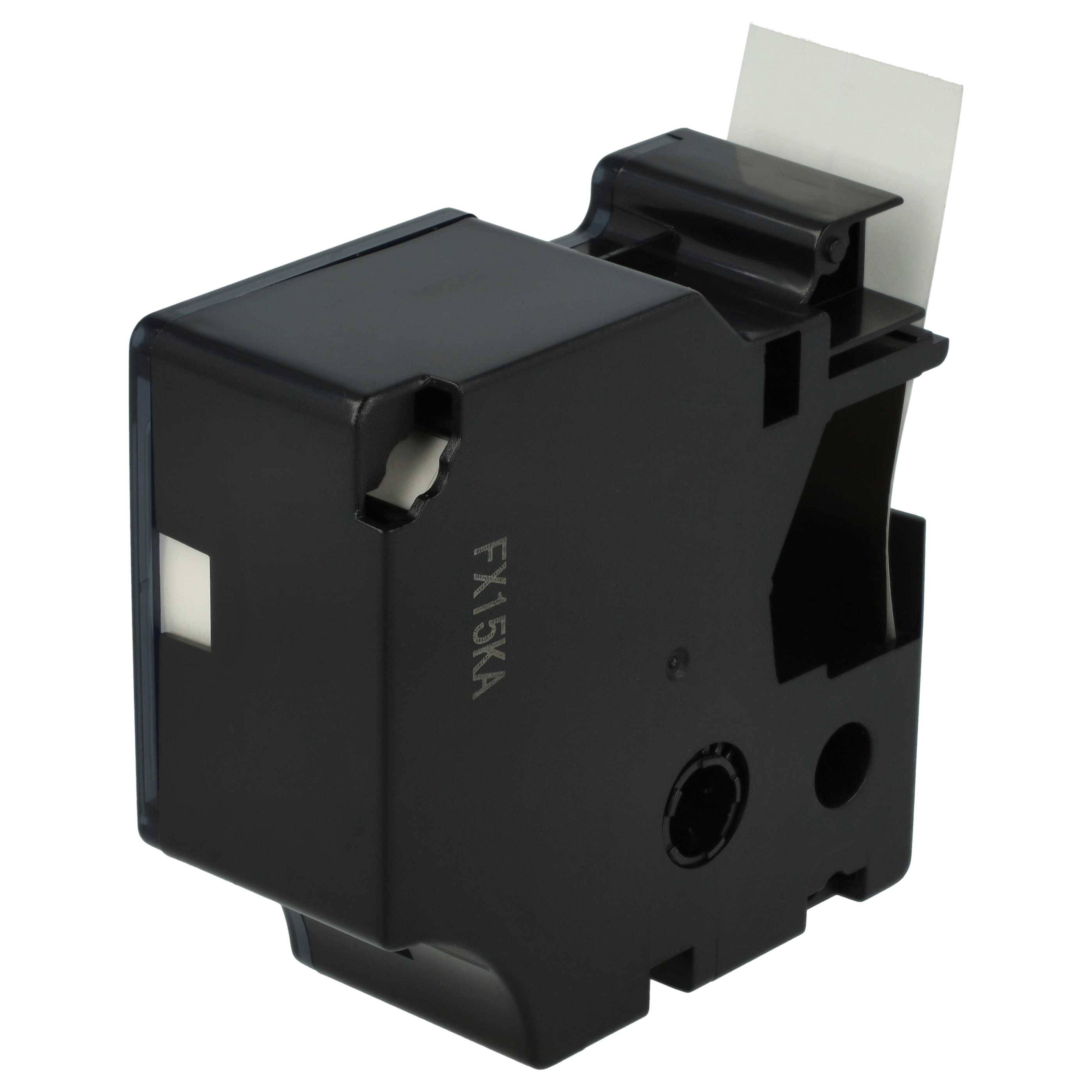 vhbw Schriftband-Kassette kompatibel mit Dymo LabelMaker PC2 | PC Etiketten-Drucker 7m x 24mm Schwarz auf Transparent