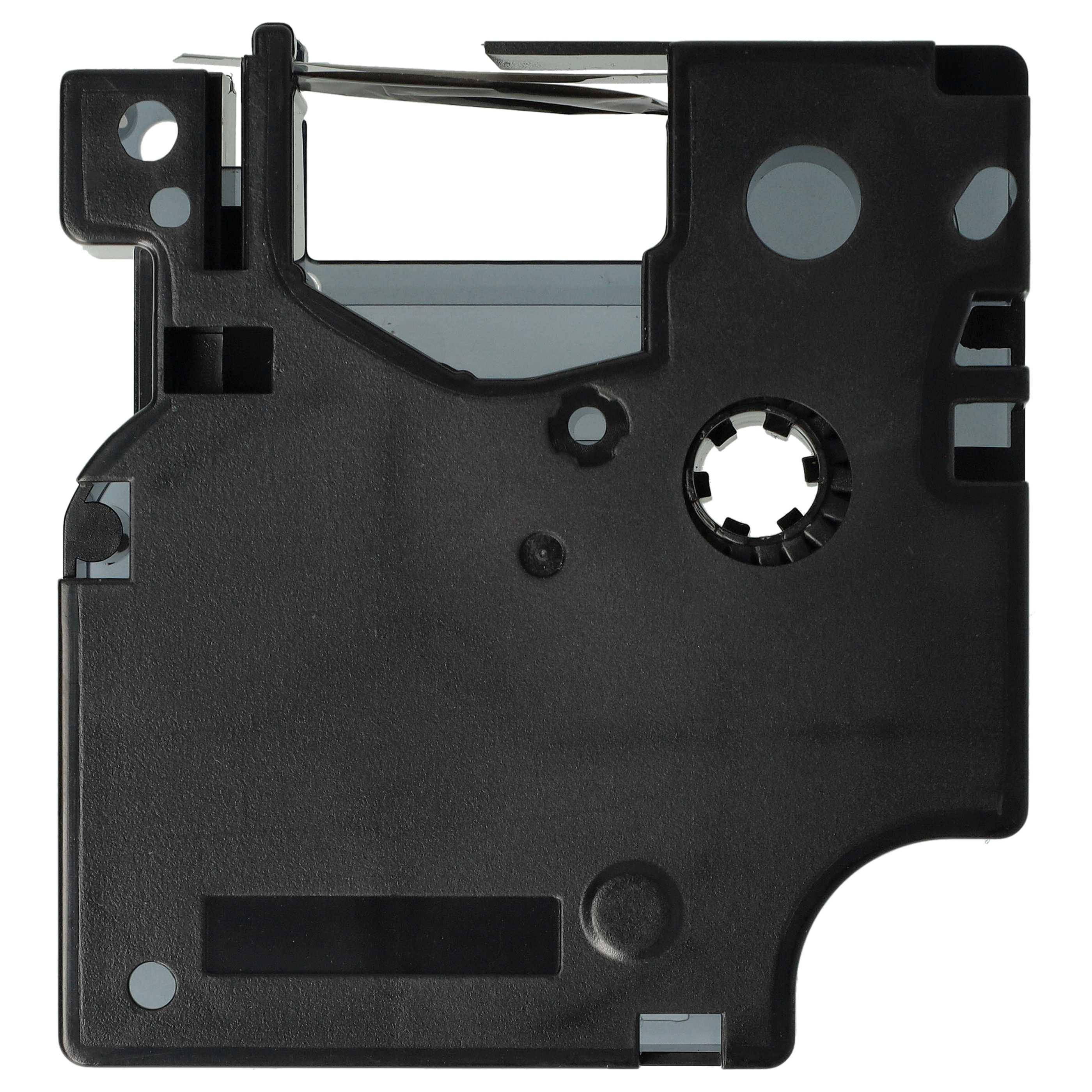 vhbw Schriftband-Kassette kompatibel mit Dymo LabelManager 420P, 400, 450, 300, 350, 360D, 350D Etiketten-Drucker 7m x 6mm Schwarz auf Transparent